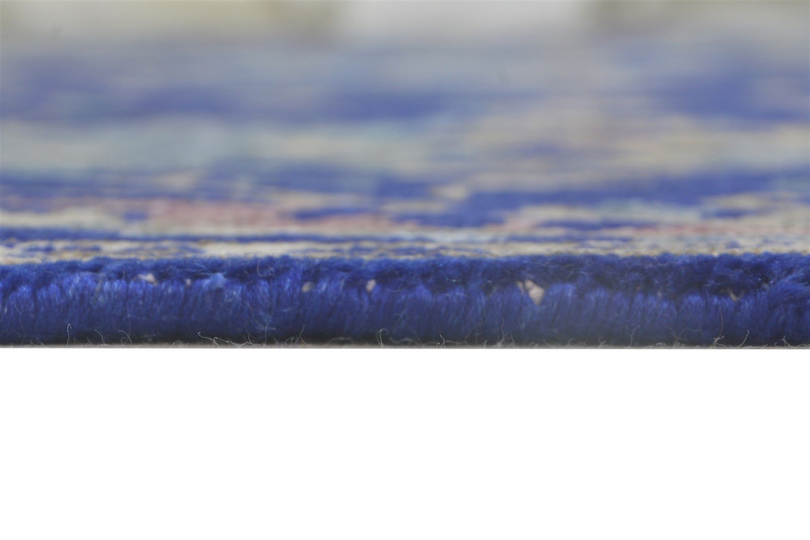 Blue Silk Rug 8' X 10' Persian Hand Knotted Kashan Abstract Large Carpet Area Rug