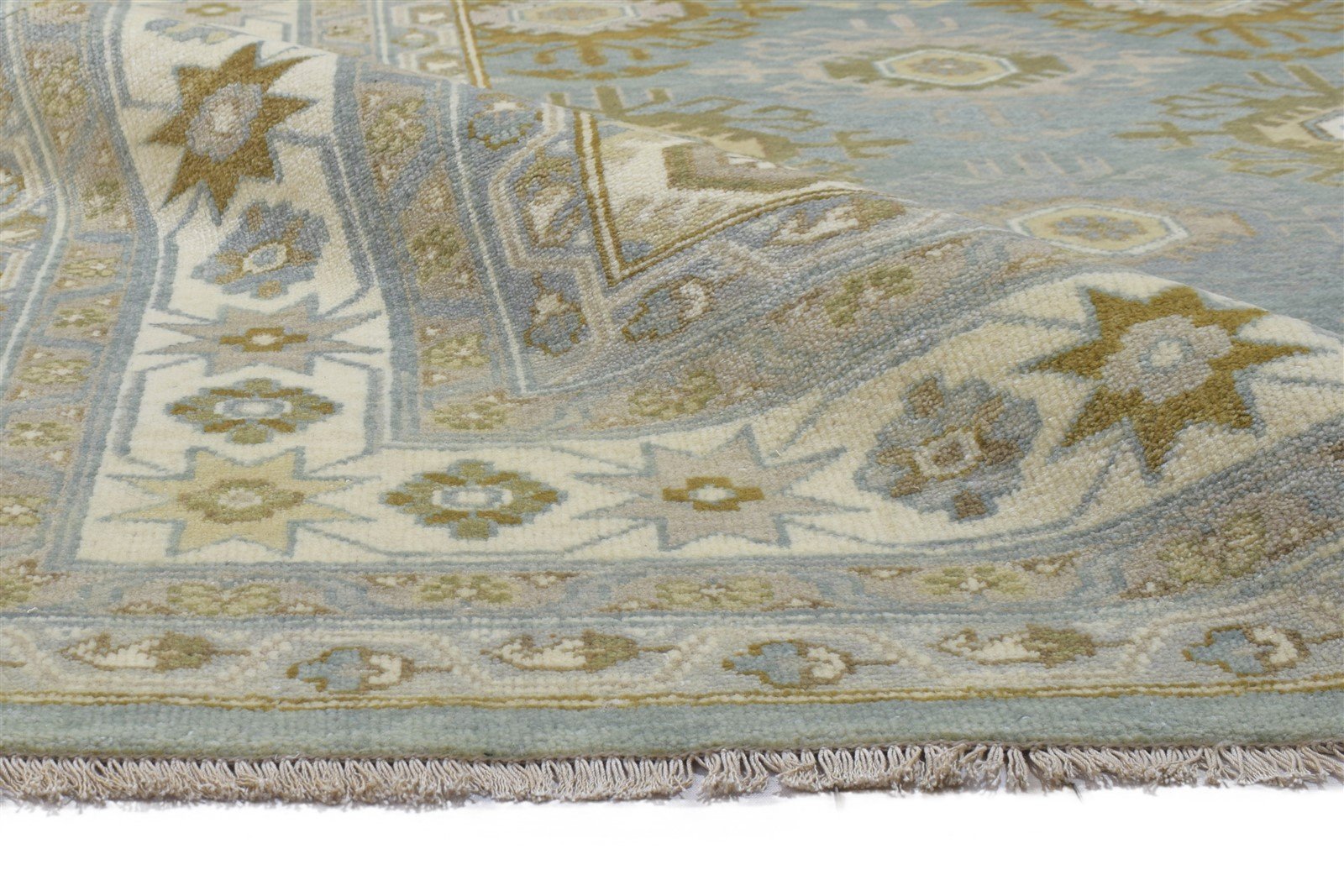 Wool Grey Rug 8' X 10' Persian Hand Knotted Mughal Oriental Large Carpet Area Rug