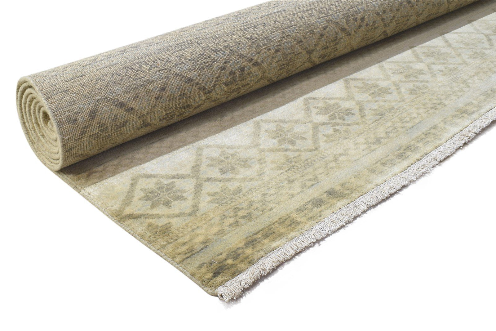 8' X 9' Rug Wool Sand Modern Hand Knotted Scandinavian Oriental Large Carpet Area Rug