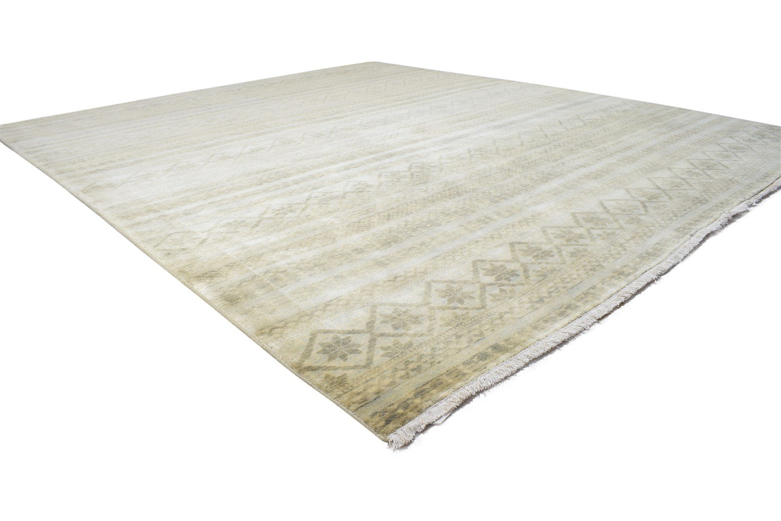 8' X 9' Rug Wool Sand Modern Hand Knotted Scandinavian Oriental Large Carpet Area Rug