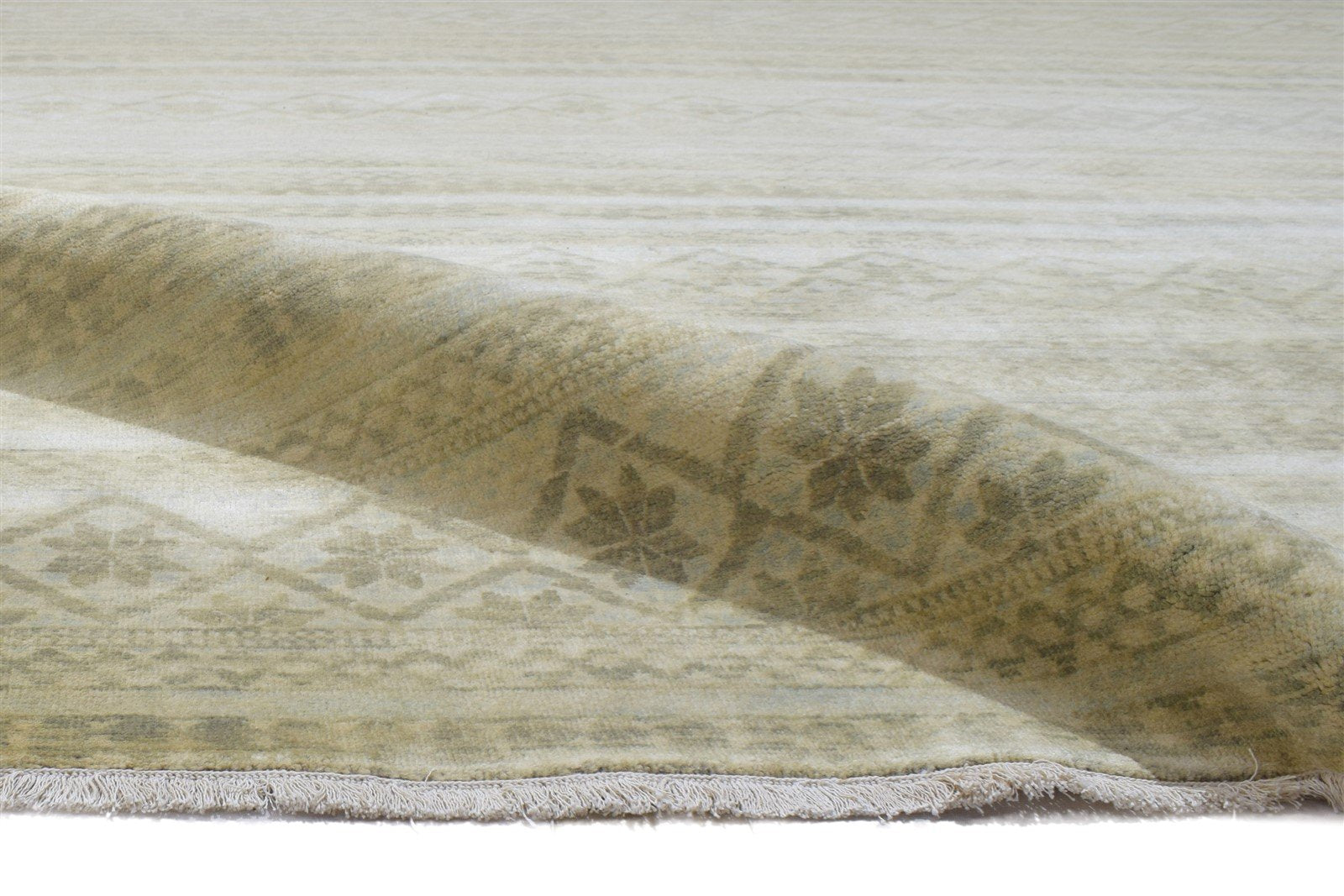 8' X 9' Rug Wool Sand Modern Hand Knotted Scandinavian Oriental Large Carpet Area Rug