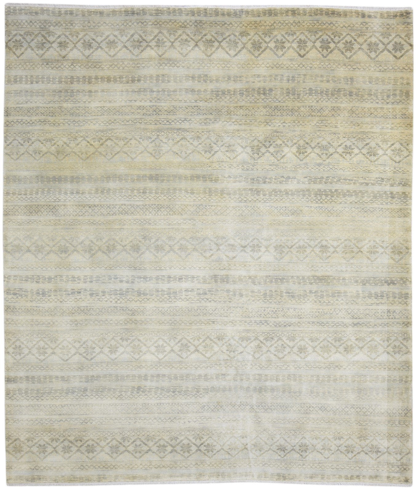 8' X 9' Rug Wool Sand Modern Hand Knotted Scandinavian Oriental Large Carpet Area Rug