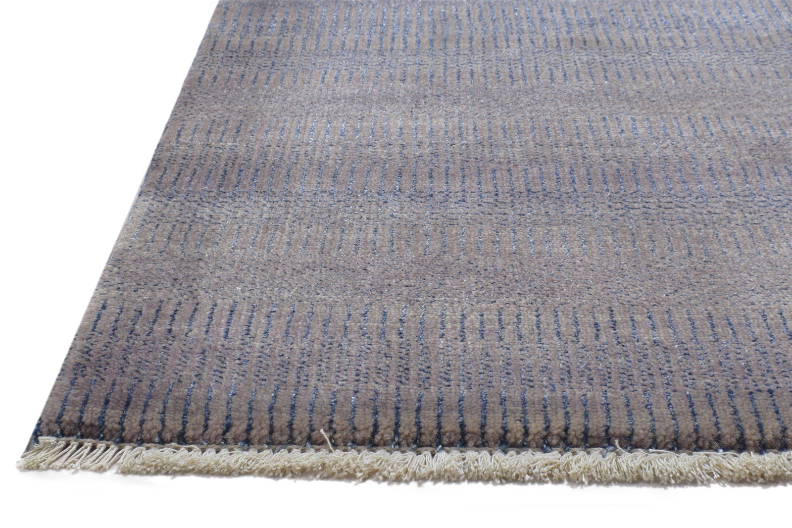 Wool / Silk Chocolate Rug 2X3 Modern Hand Knotted Grass Trellis Small Rug Area Rug