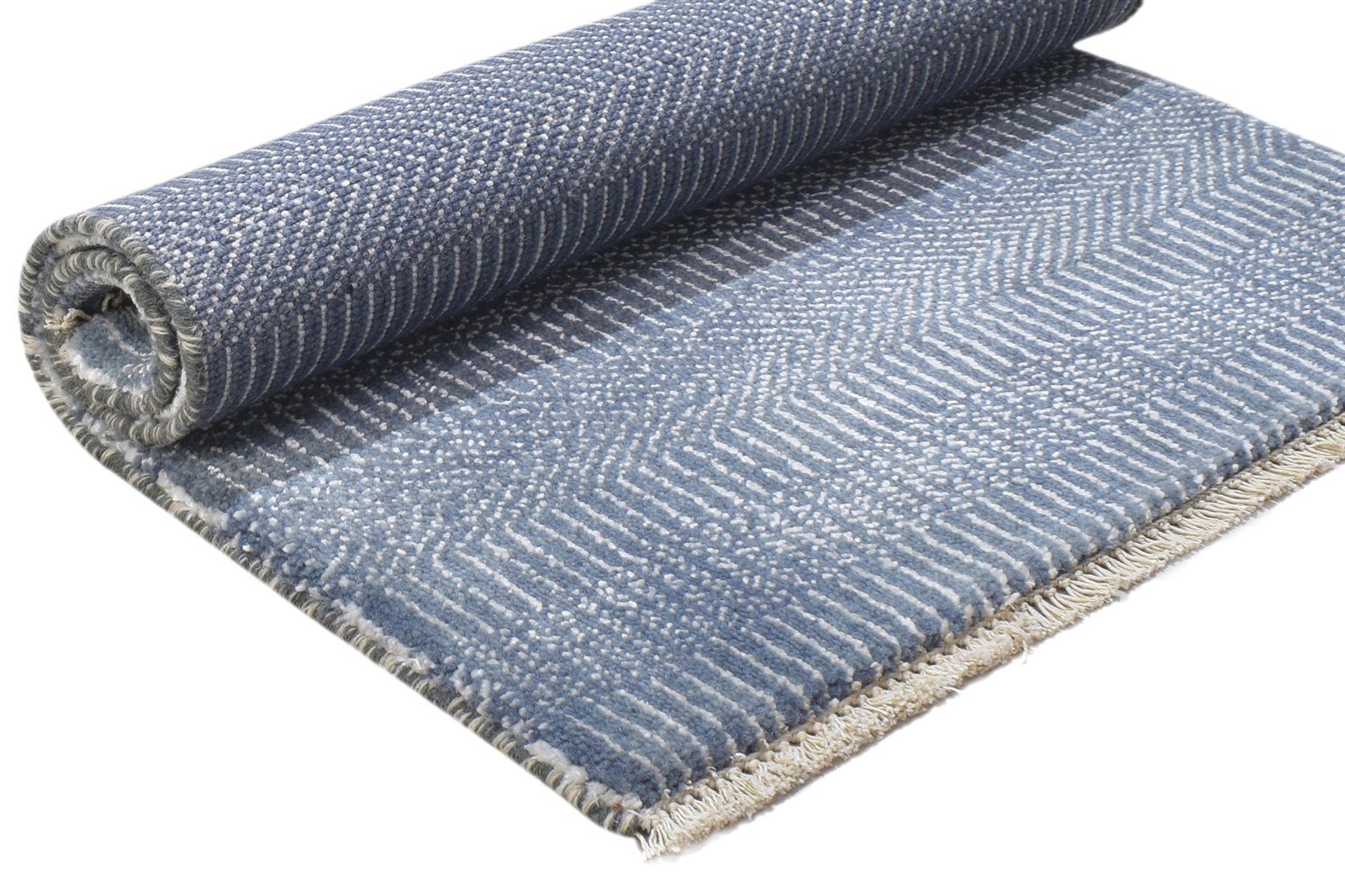 Wool / Silk Dark Grey Rug 2X3 Modern Hand Knotted Grass Trellis Small Rug Area Rug