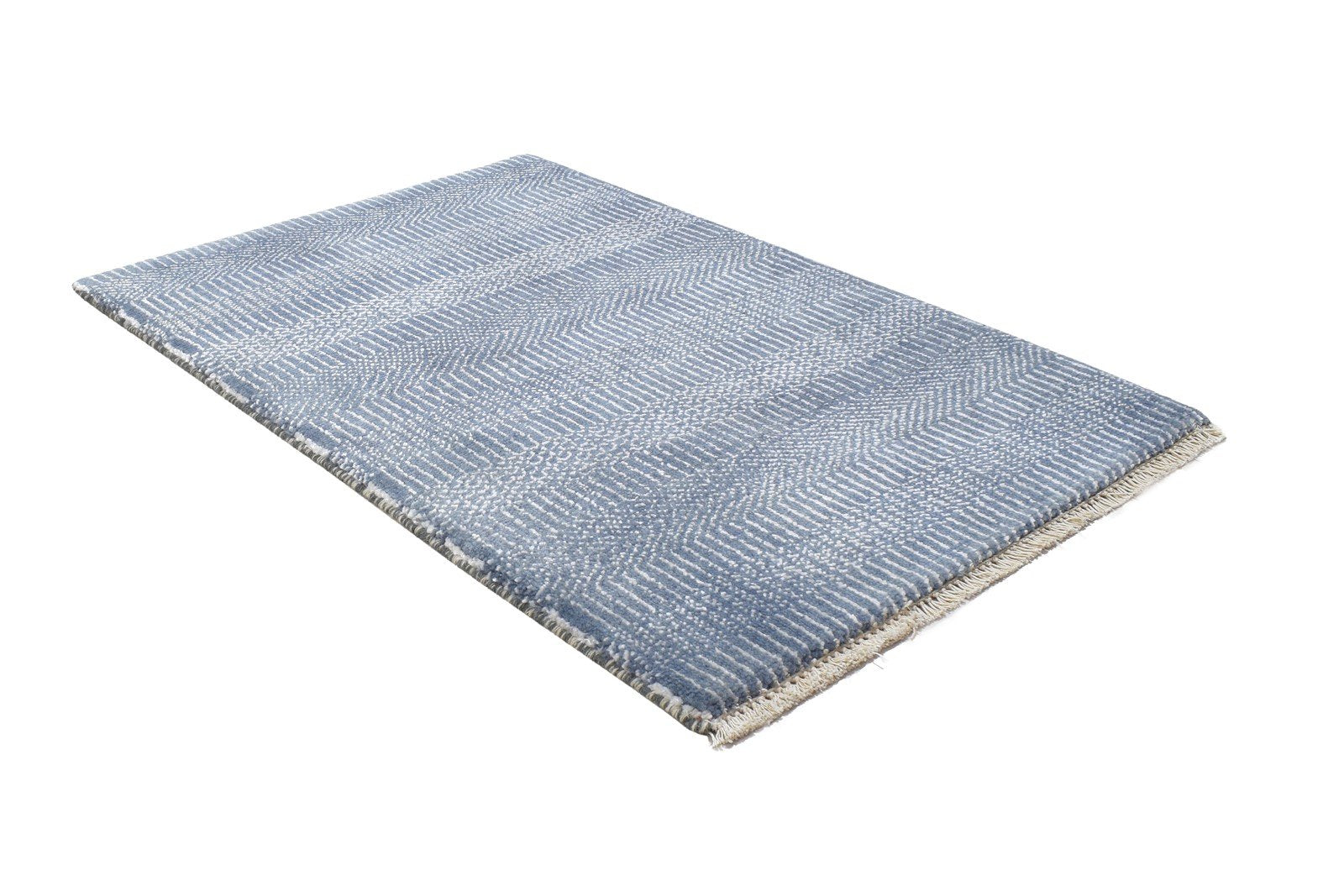 Wool / Silk Dark Grey Rug 2X3 Modern Hand Knotted Grass Trellis Small Rug Area Rug