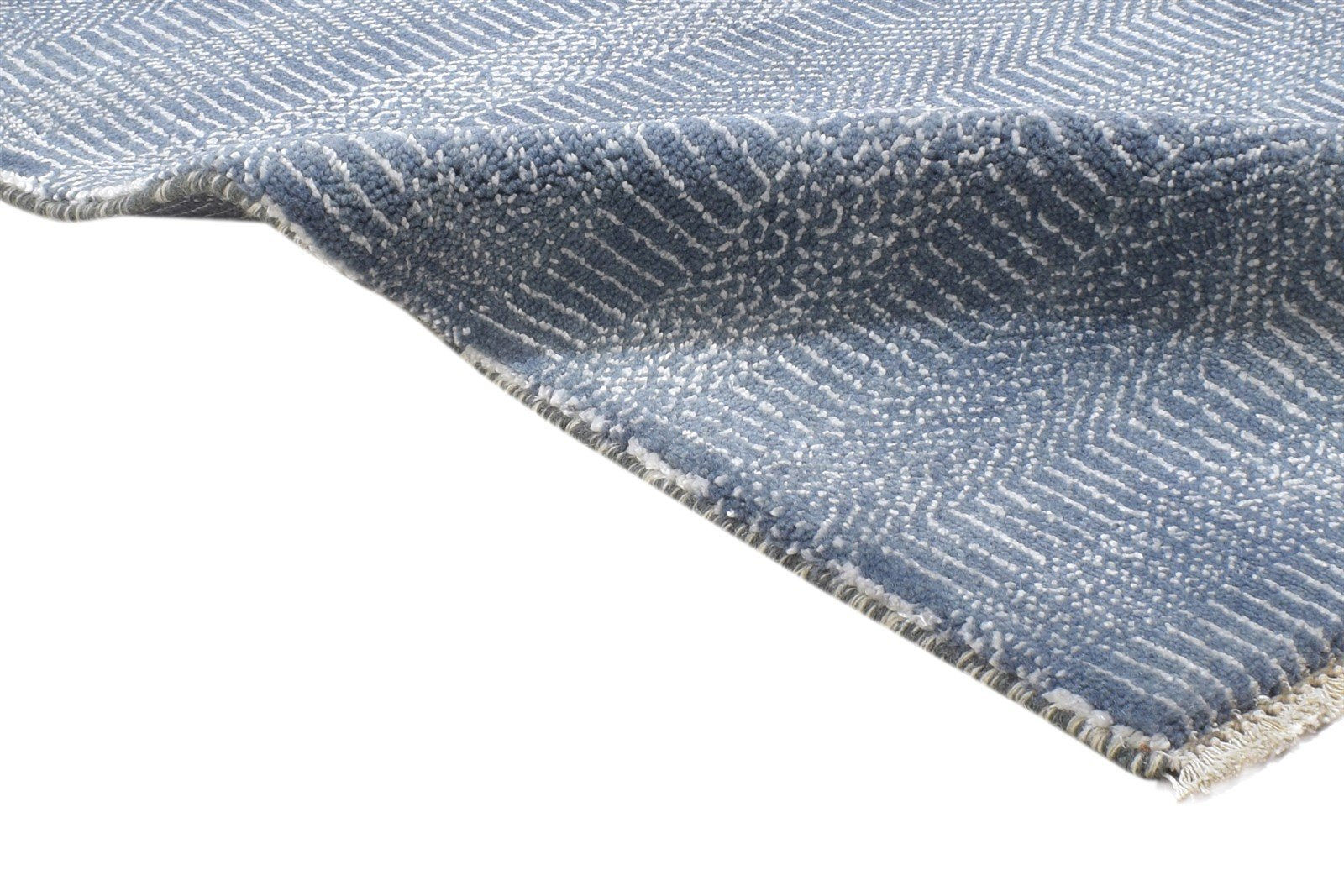Wool / Silk Dark Grey Rug 2X3 Modern Hand Knotted Grass Trellis Small Rug Area Rug