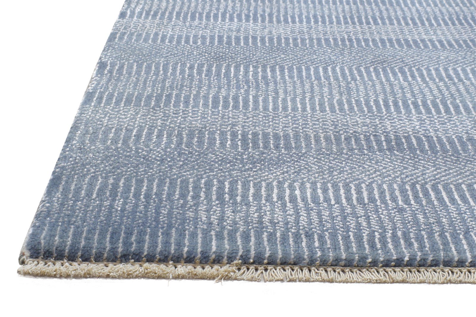 Wool / Silk Dark Grey Rug 2X3 Modern Hand Knotted Grass Trellis Small Rug Area Rug