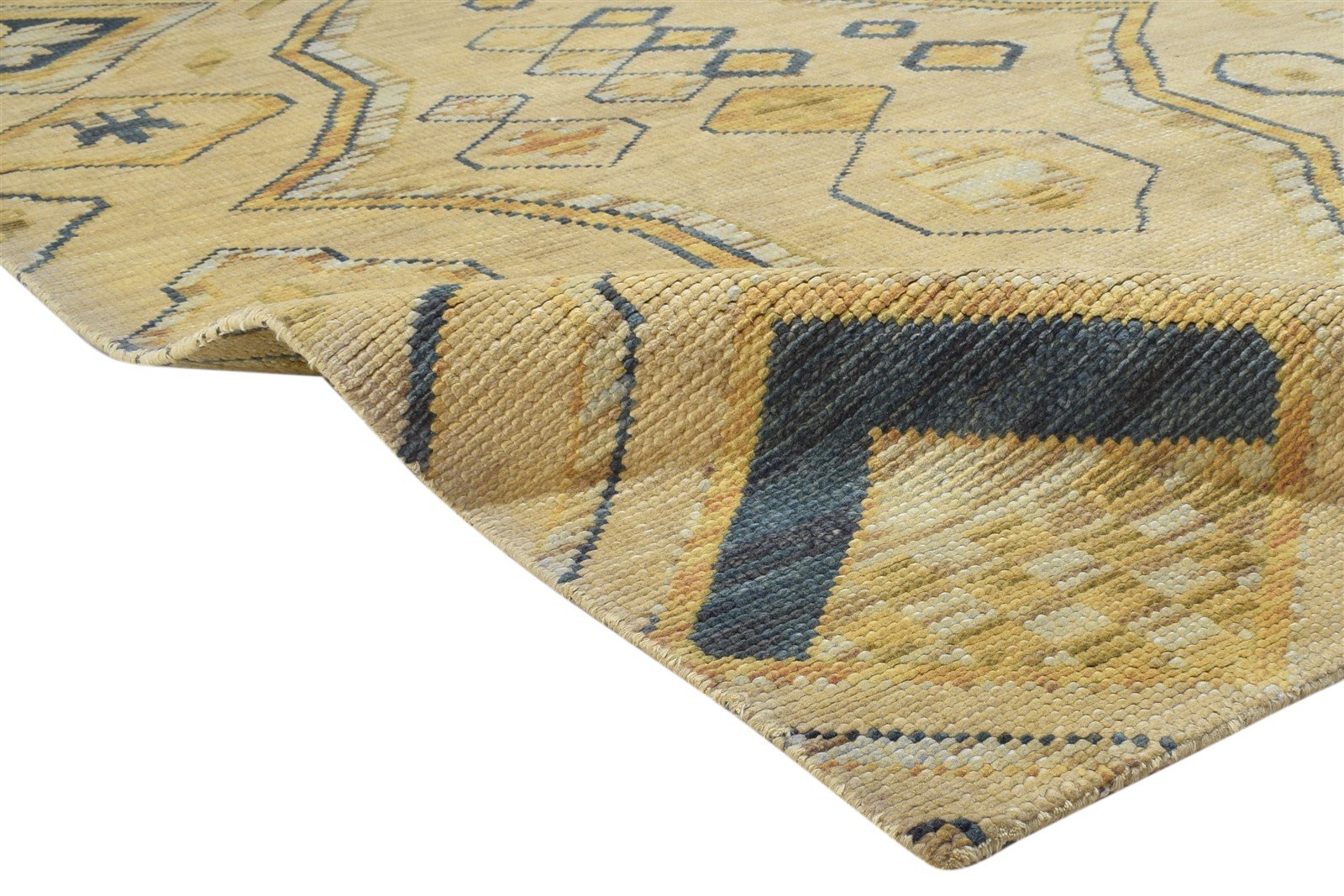 5X8 Rug Wool Beige Persian Hand Knotted Heriz-Indian Oriental Room Size Carpet Area Rug