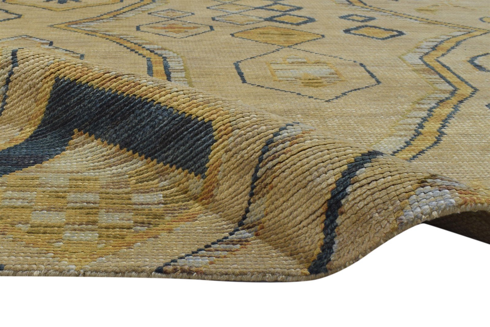 5X8 Rug Wool Beige Persian Hand Knotted Heriz-Indian Oriental Room Size Carpet Area Rug