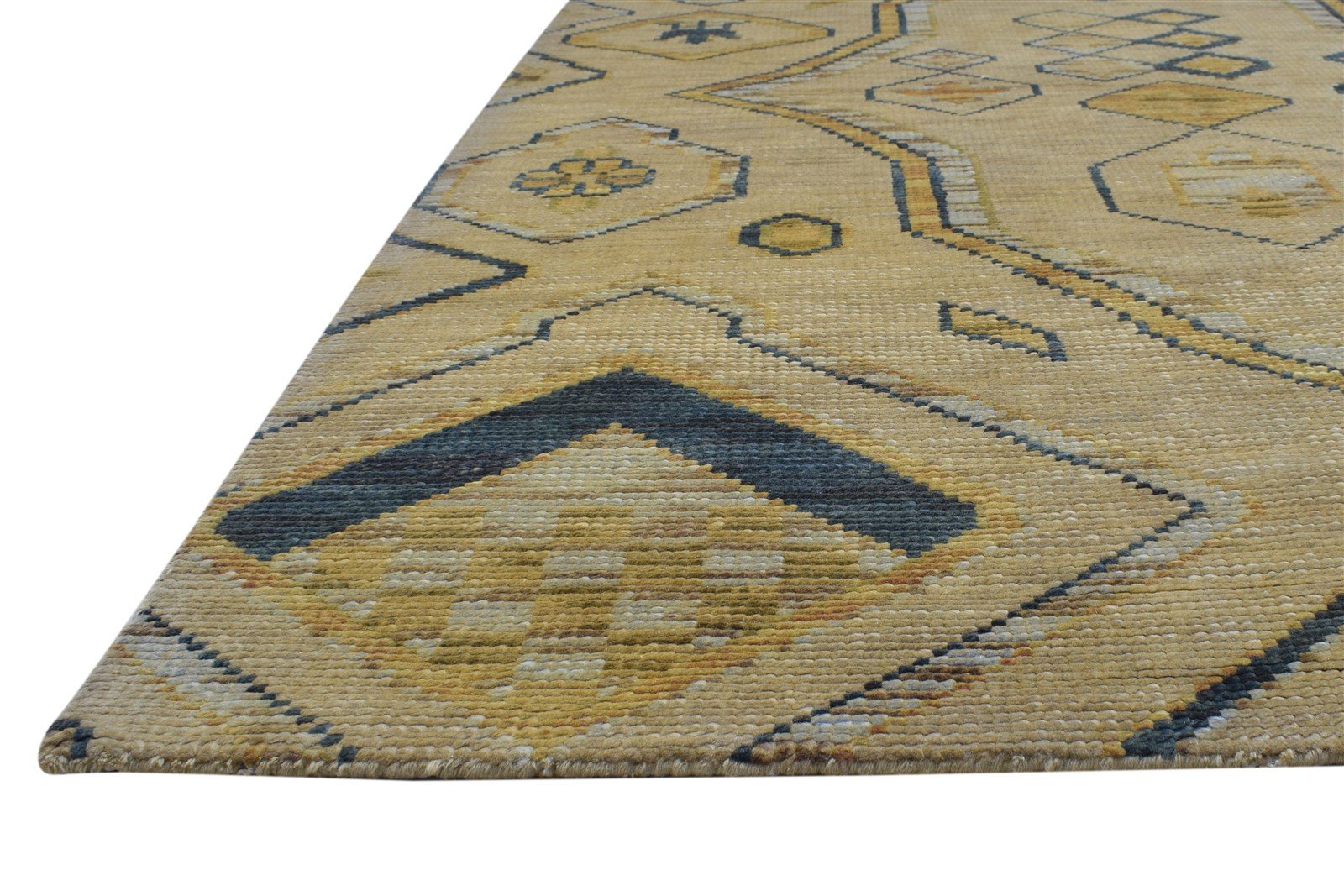 5X8 Rug Wool Beige Persian Hand Knotted Heriz-Indian Oriental Room Size Carpet Area Rug
