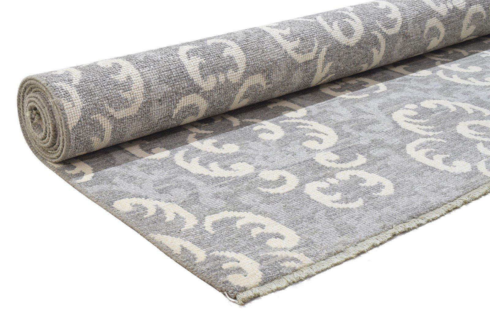 8' X 10' Rug Wool Grey Persian Hand Knotted Oriental Floral Large Carpet Area Rug