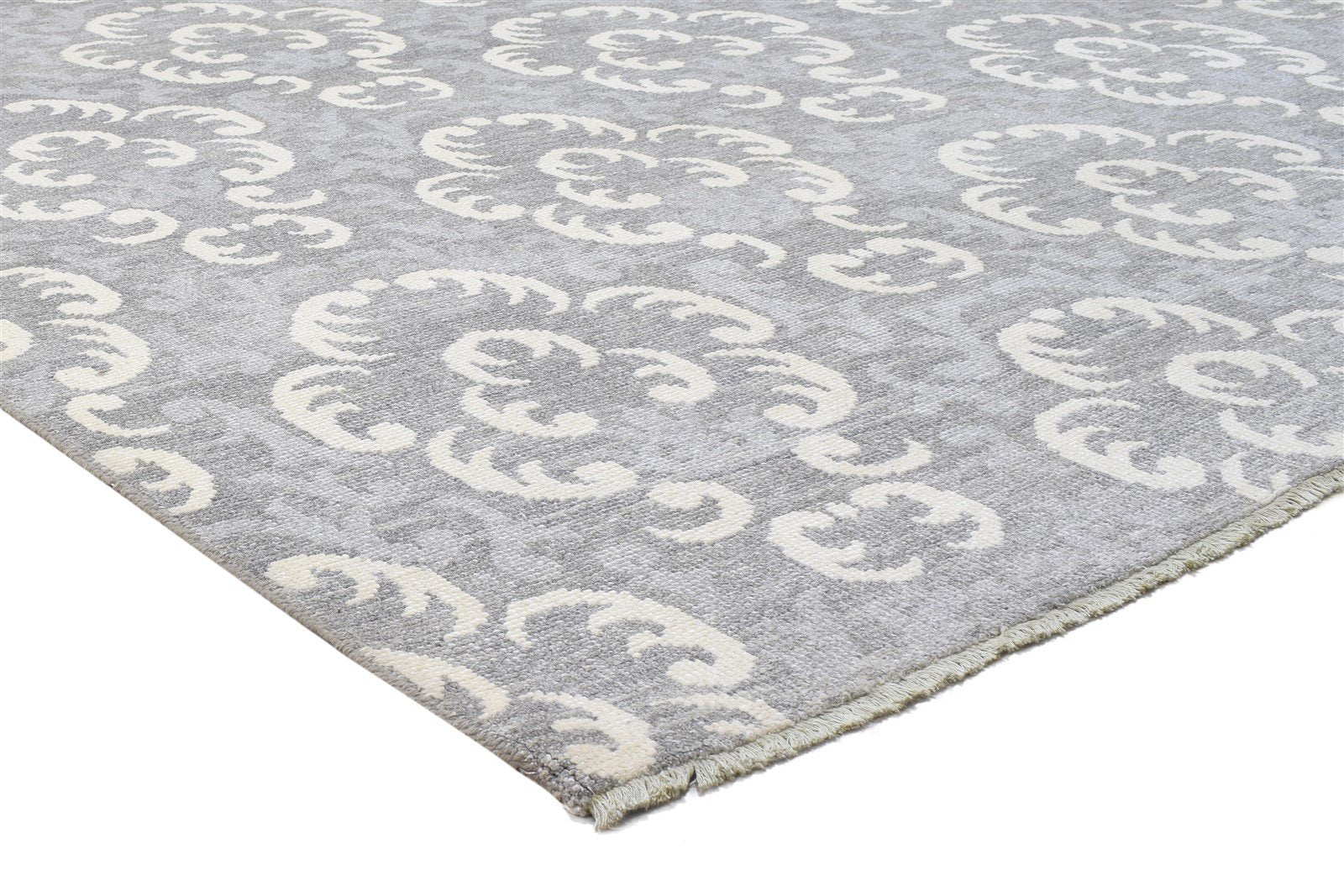 8' X 10' Rug Wool Grey Persian Hand Knotted Oriental Floral Large Carpet Area Rug