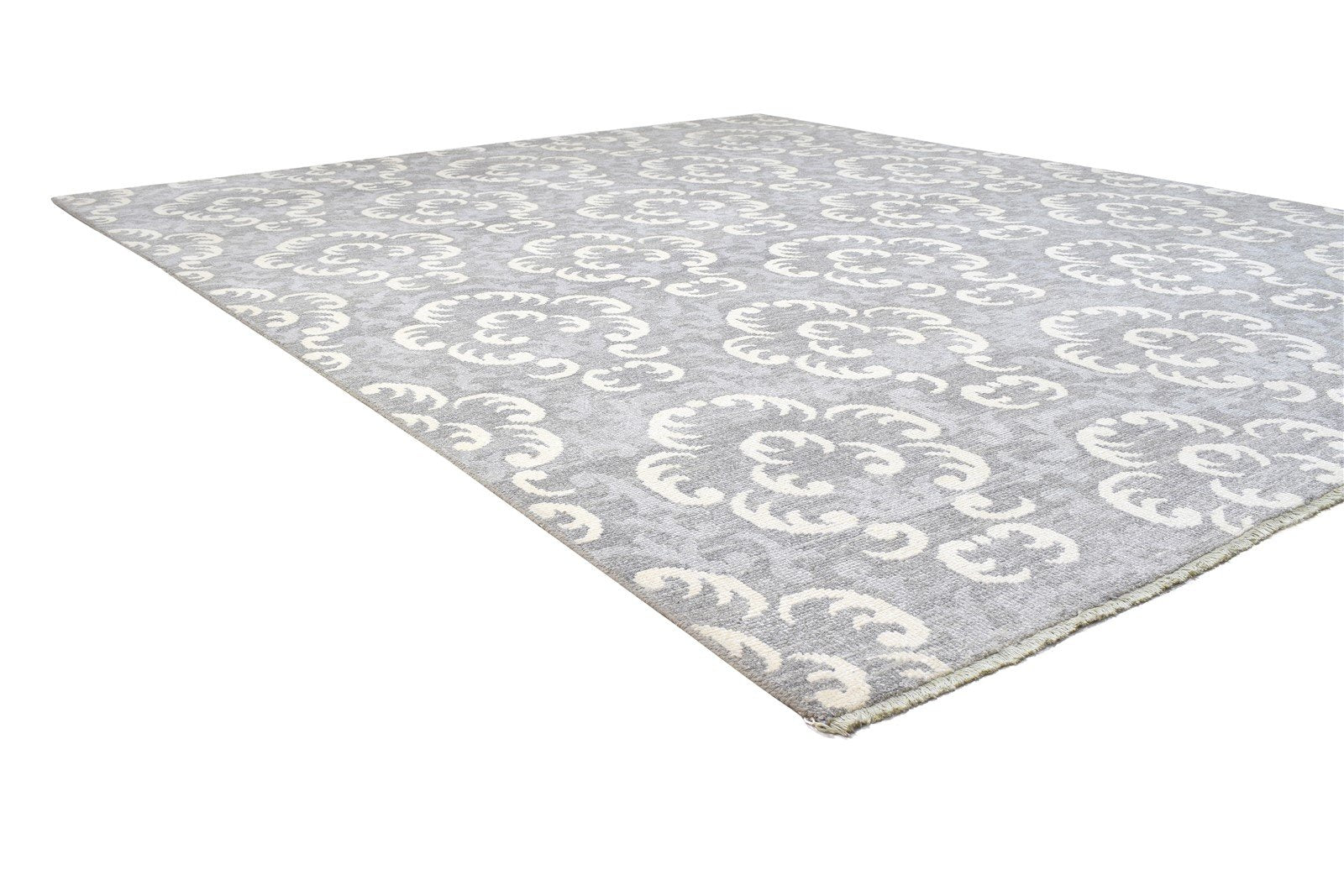 8' X 10' Rug Wool Grey Persian Hand Knotted Oriental Floral Large Carpet Area Rug