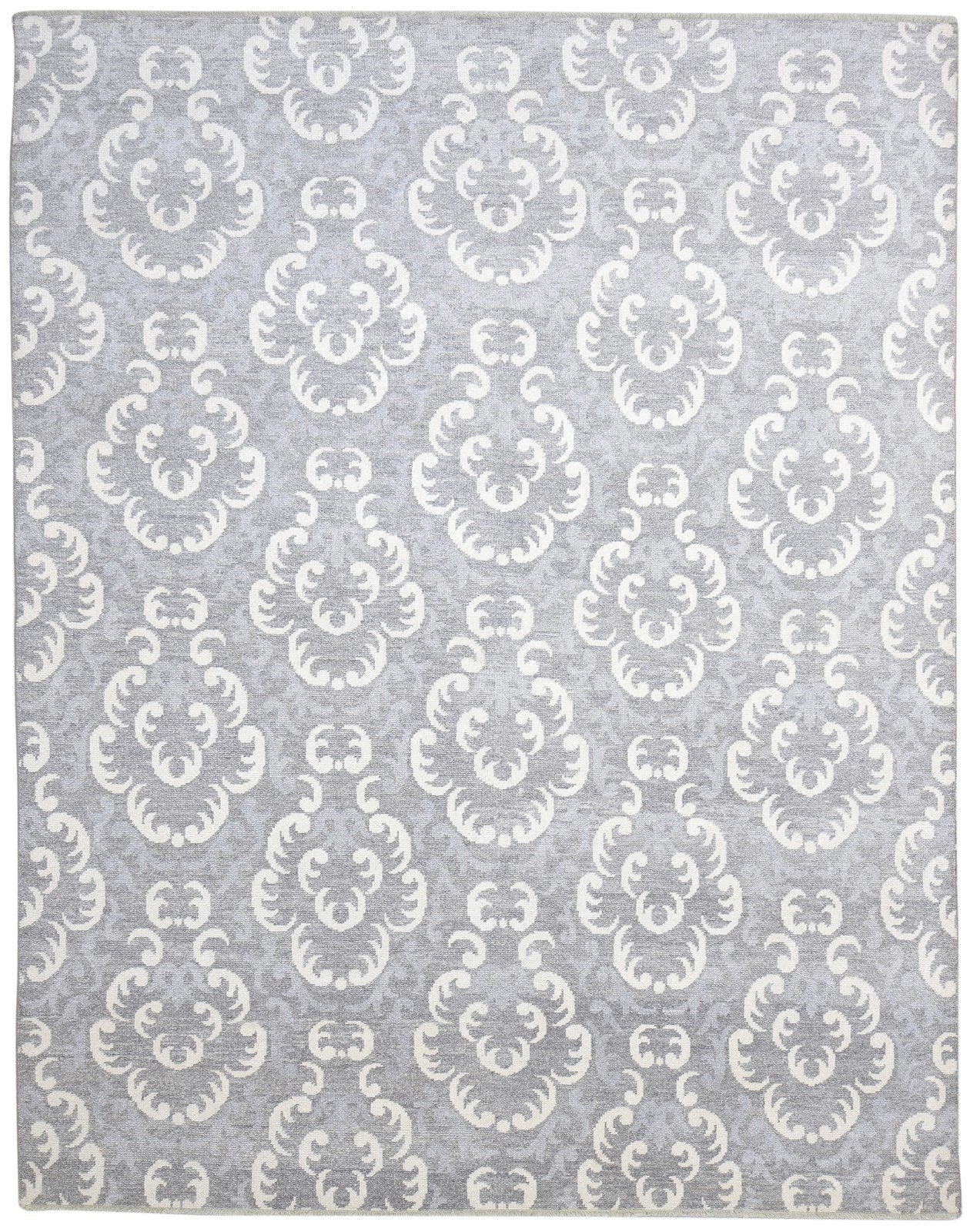 8' X 10' Rug Wool Grey Persian Hand Knotted Oriental Floral Large Carpet Area Rug