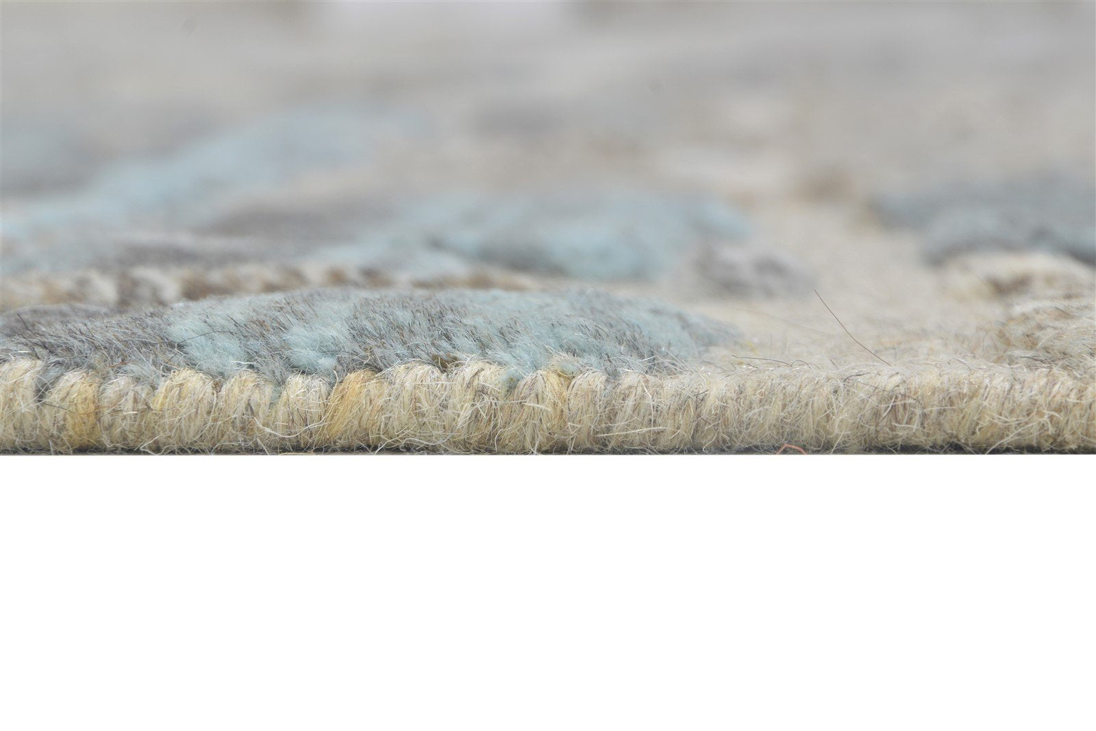 Sand Wool Rug 5' X 7' Modern Hand Knotted Scandinavian Abstract Room Size Carpet Area Rug
