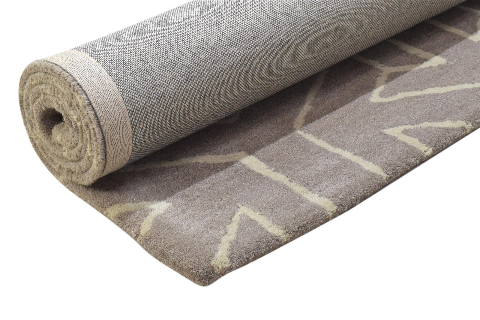 Hand Tufted Brown Wool Rug 4' X 6' Modern Indian Arrow Room Size Carpet Area Rug
