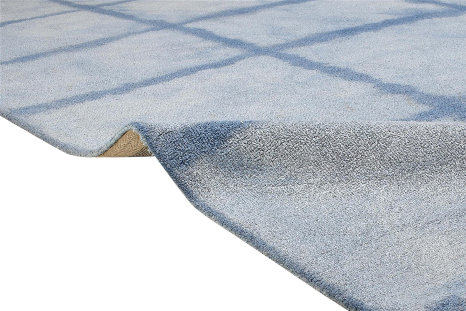 Hand Tufted Grey Wool Rug 8' X 10' Modern Shibori Tie Dye Large Carpet Area Rug