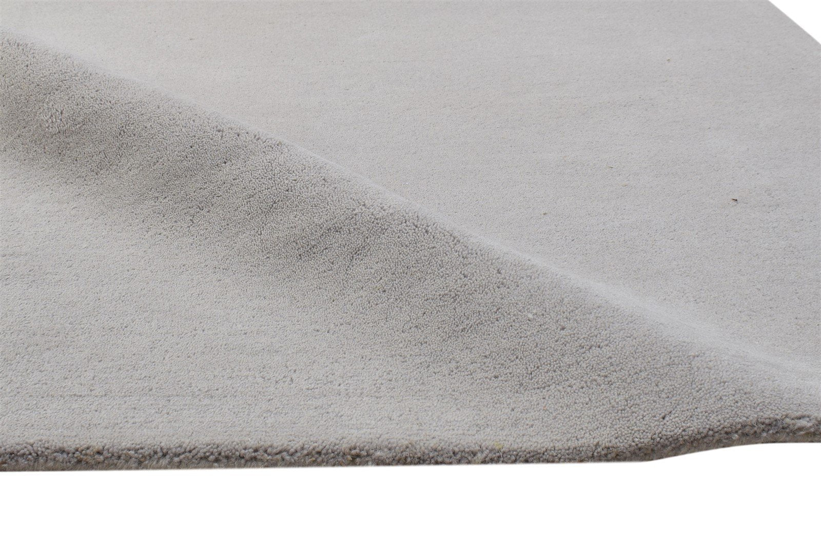 Wool Grey Rug 3' X 5' Modern Hand Tufted Scandinavian Solid Room Size Carpet Area Rug