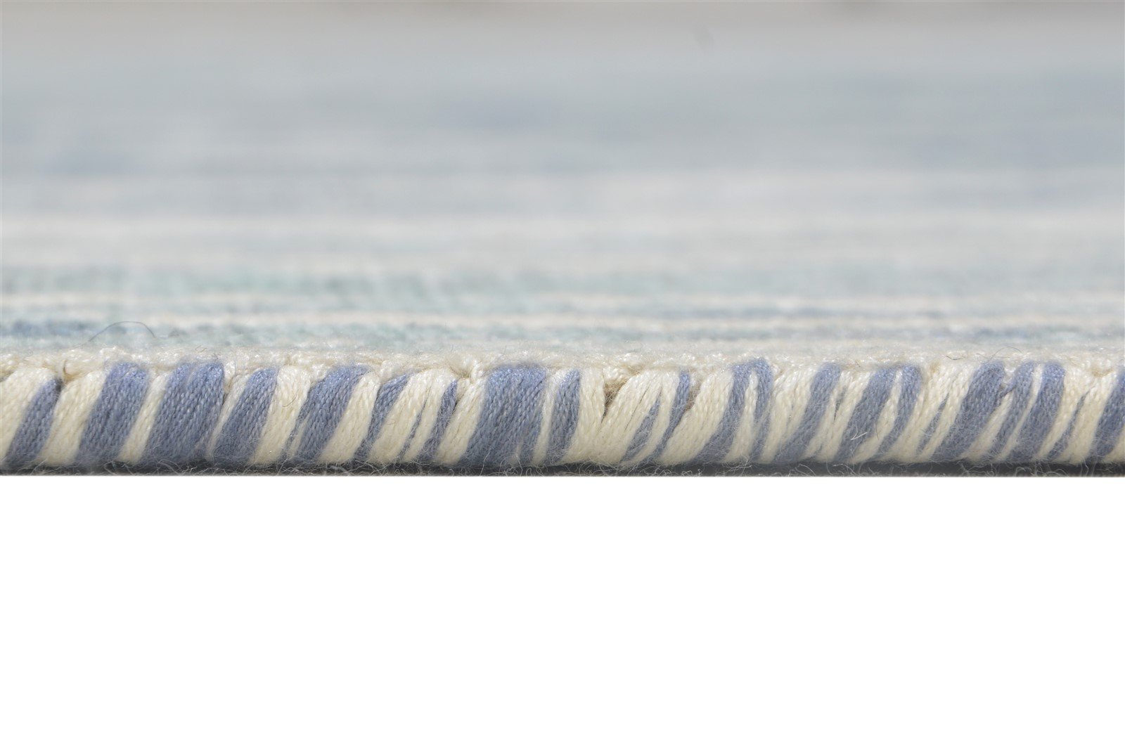 Hand Woven Blue Silk Rug 5' X 7' Modern Indian Abstract Room Size Carpet Area Rug