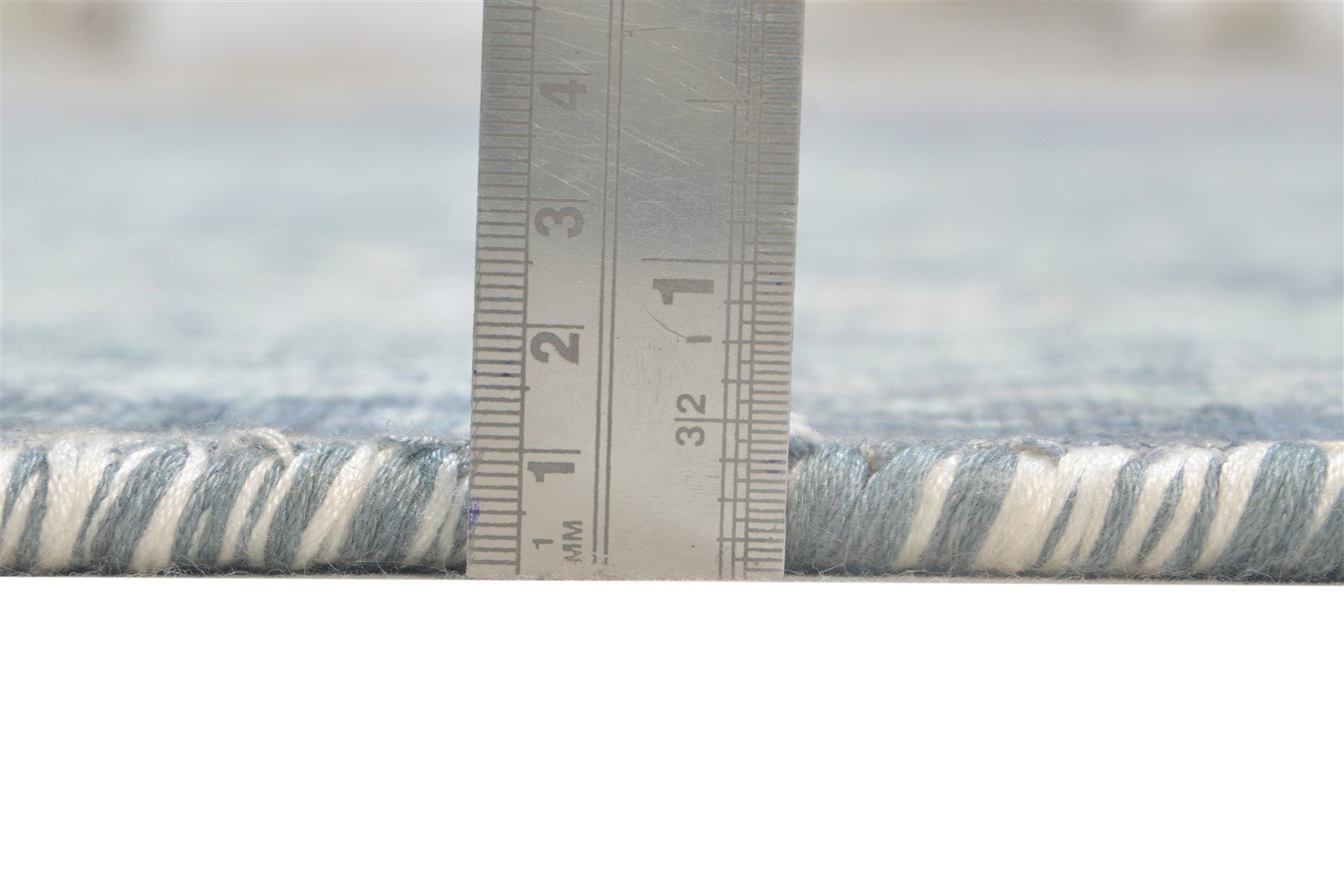 Hand Woven Blue Silk Rug 5' X 6' Modern Indian Abstract Room Size Carpet Area Rug