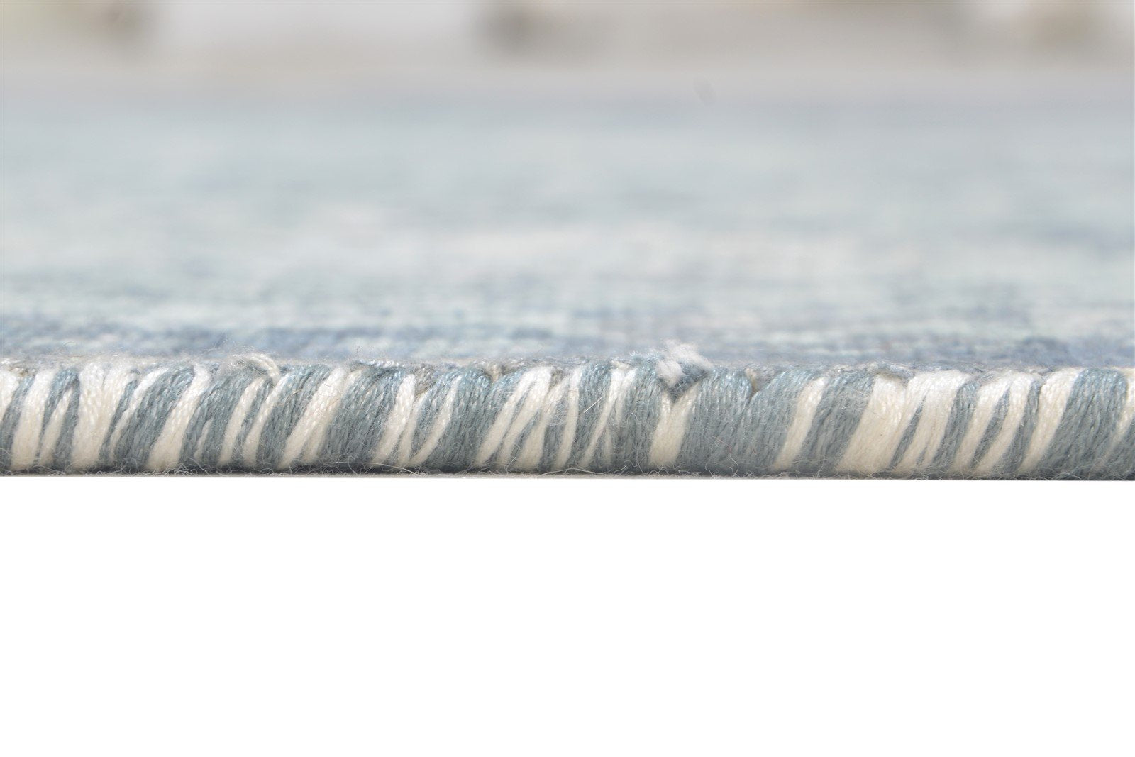Hand Woven Blue Silk Rug 5' X 6' Modern Indian Abstract Room Size Carpet Area Rug