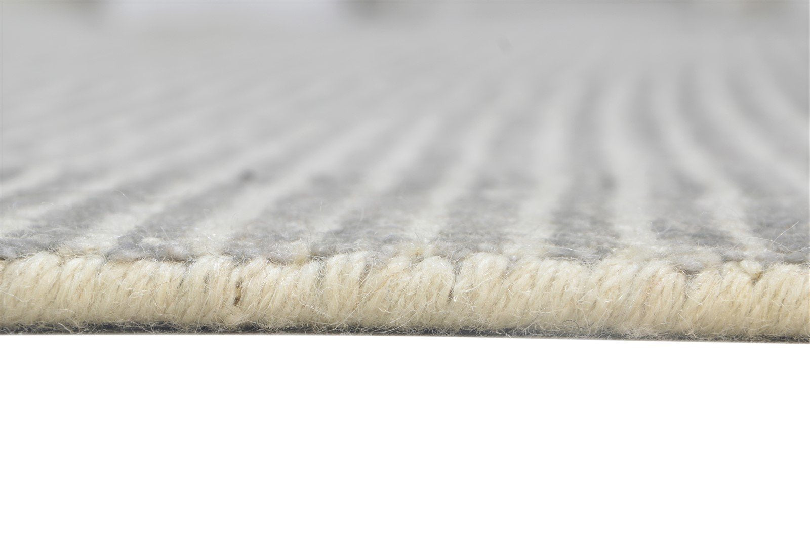 Grey Wool / Silk Rug 5X8 Modern Handloom Scandinavian Solid Room Size Carpet Area Rug