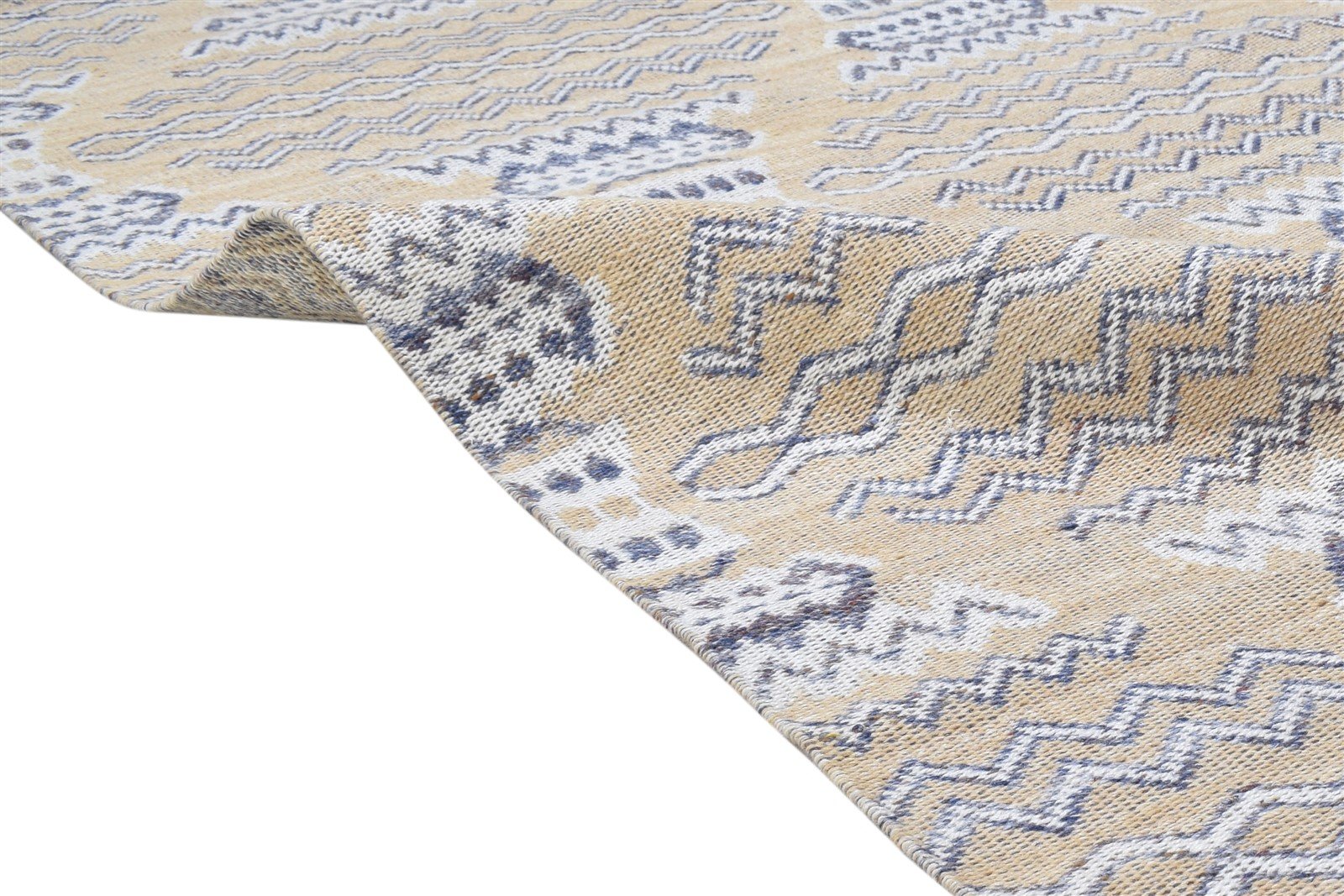 5X7 Rug Pet Yarn Beige Modern Jacquard Loom Moroccan Southwestern Room Size 7864229986453