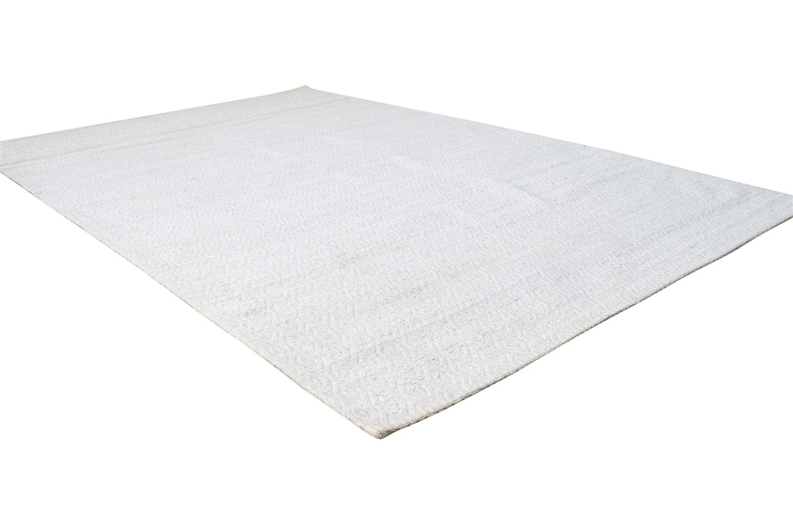 5X7 Rug Silk Off-White Modern Jacquard Loom Scandinavian Diamond Room Size 7864466899093