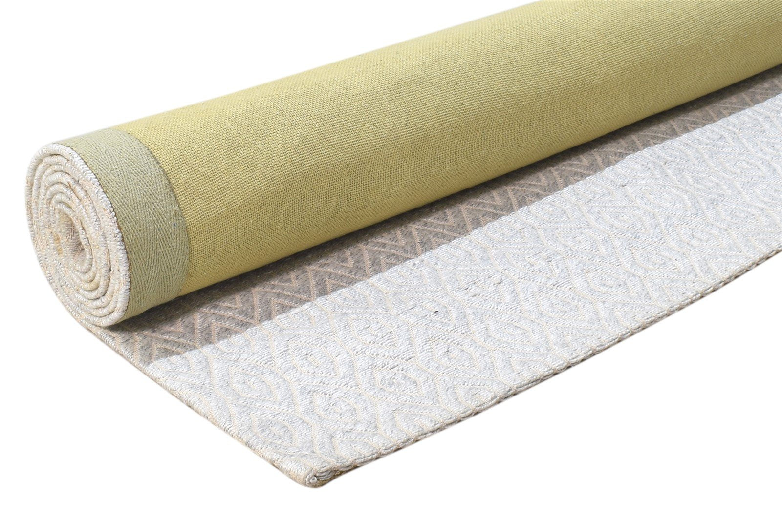 5X7 Rug Silk Off-White Modern Jacquard Loom Scandinavian Diamond Room Size 7864466899093