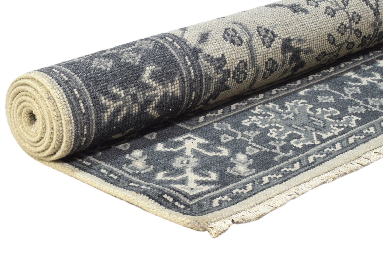 5X7 Rug Wool Ivory Persian Hand Knotted Sarouk-Indian Oriental Room Size Carpet 7864083284117