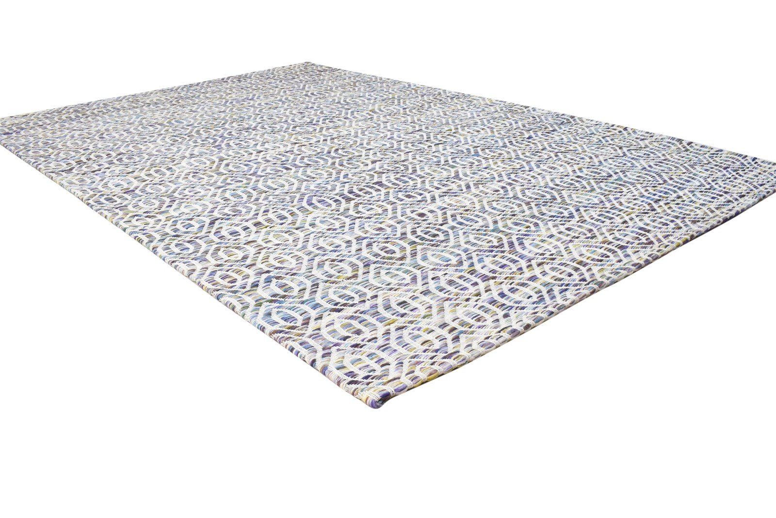 5X7 Rug Wool Multi Color Modern Jacquard Loom Scandinavian Honeycomb Room Size 7864463392917