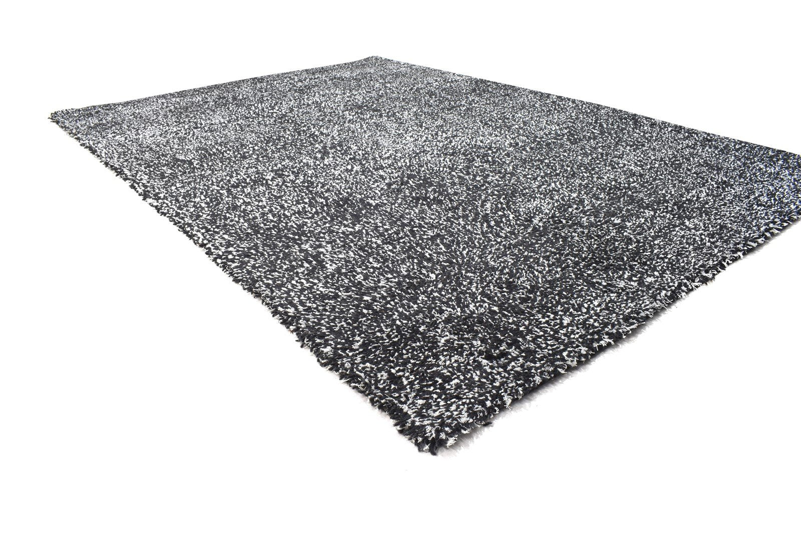 5X7 Rug Wool / Silk Black Modern Handloom Scandinavian Solid Room Size Carpet 7864153735317