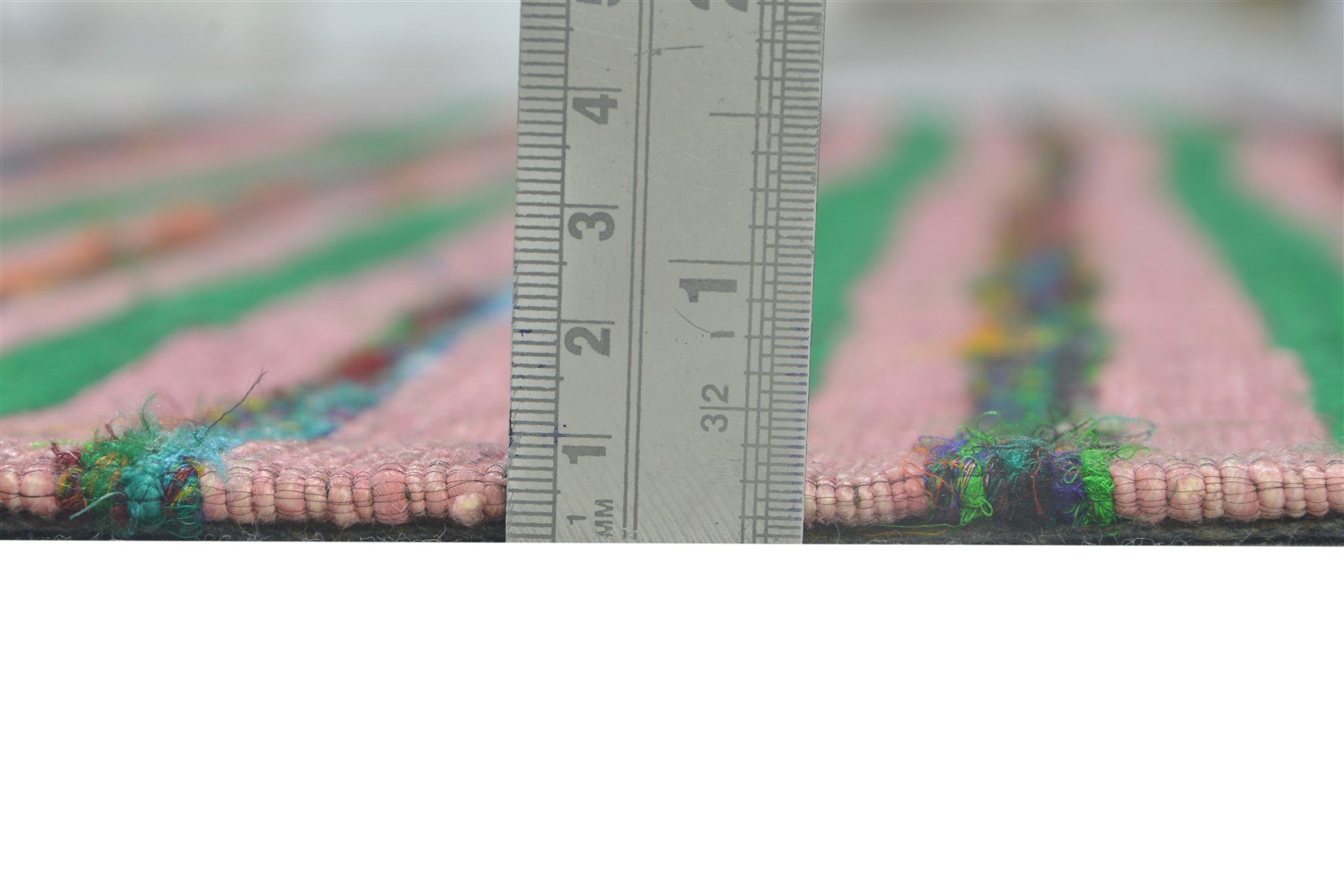 Helenka 5X7 Rug Wool / Silk Pink Modern Jacquard Loom Bohemian Striped 7864178147477
