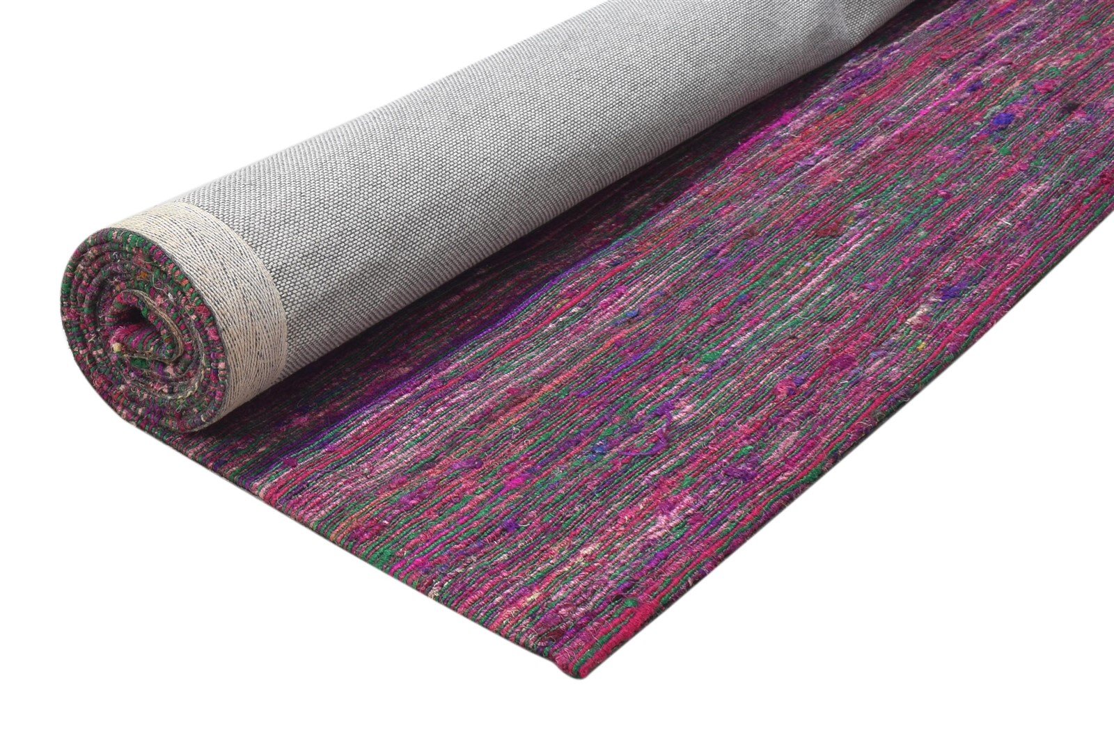 Odelle 5X7 Rug Wool / Silk Purple Modern Jacquard Loom Bohemian Solid 7864177361045