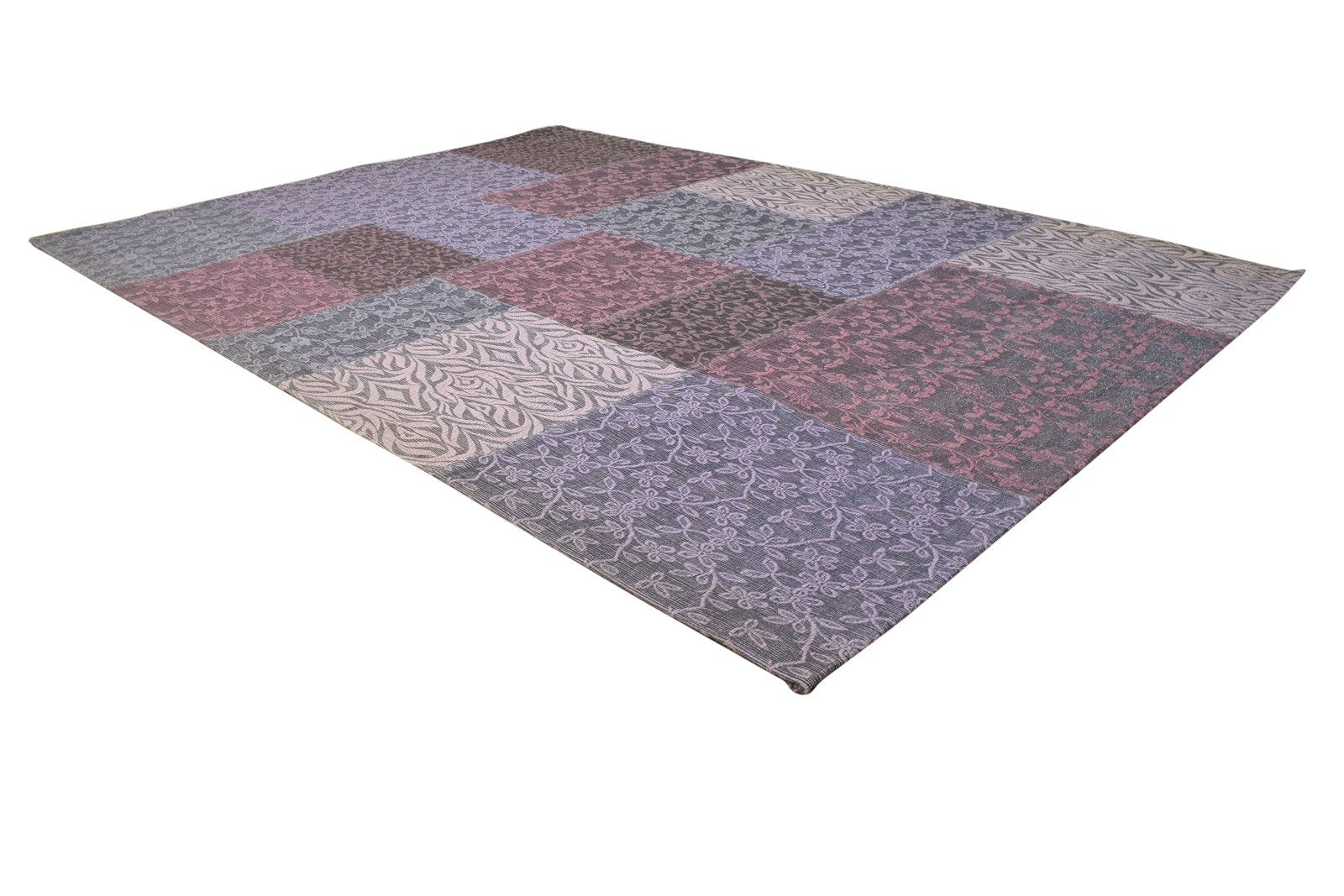 5X7 Rug Wool / Silk Purple Modern Jacquard Loom French Floral Room Size Carpet 7864178376853