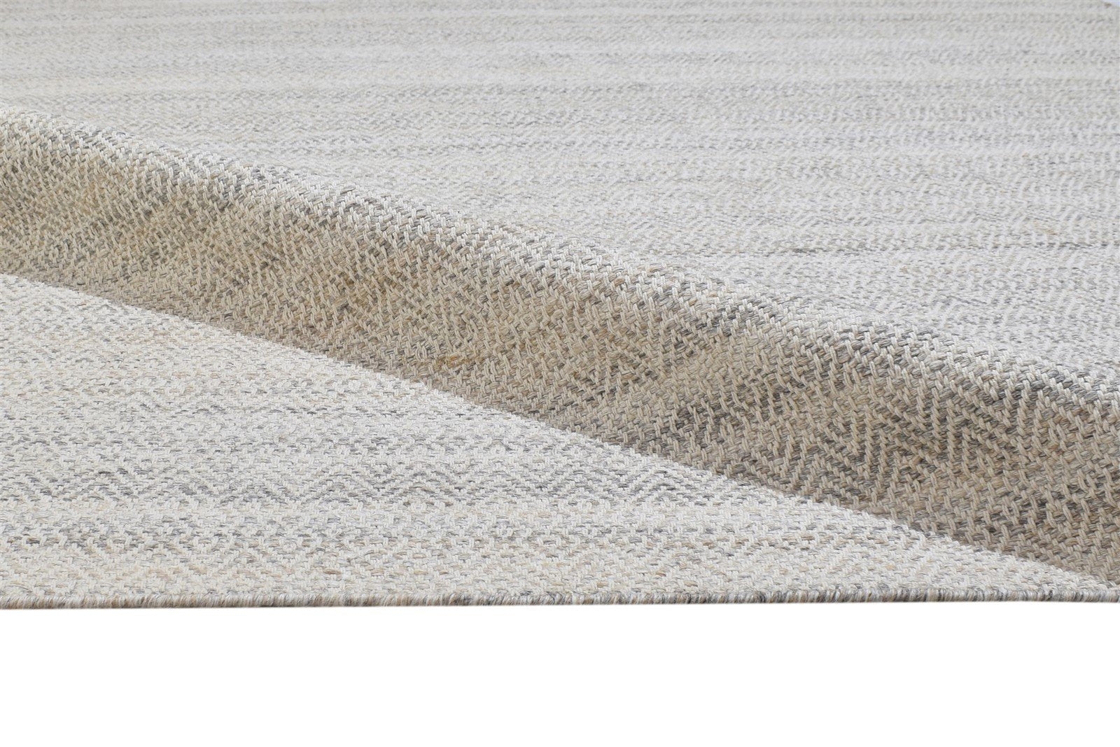 5X7 Rug Wool / Silk Sand Modern Dhurrie Scandinavian Trellis Room Size Carpet 7864232607893