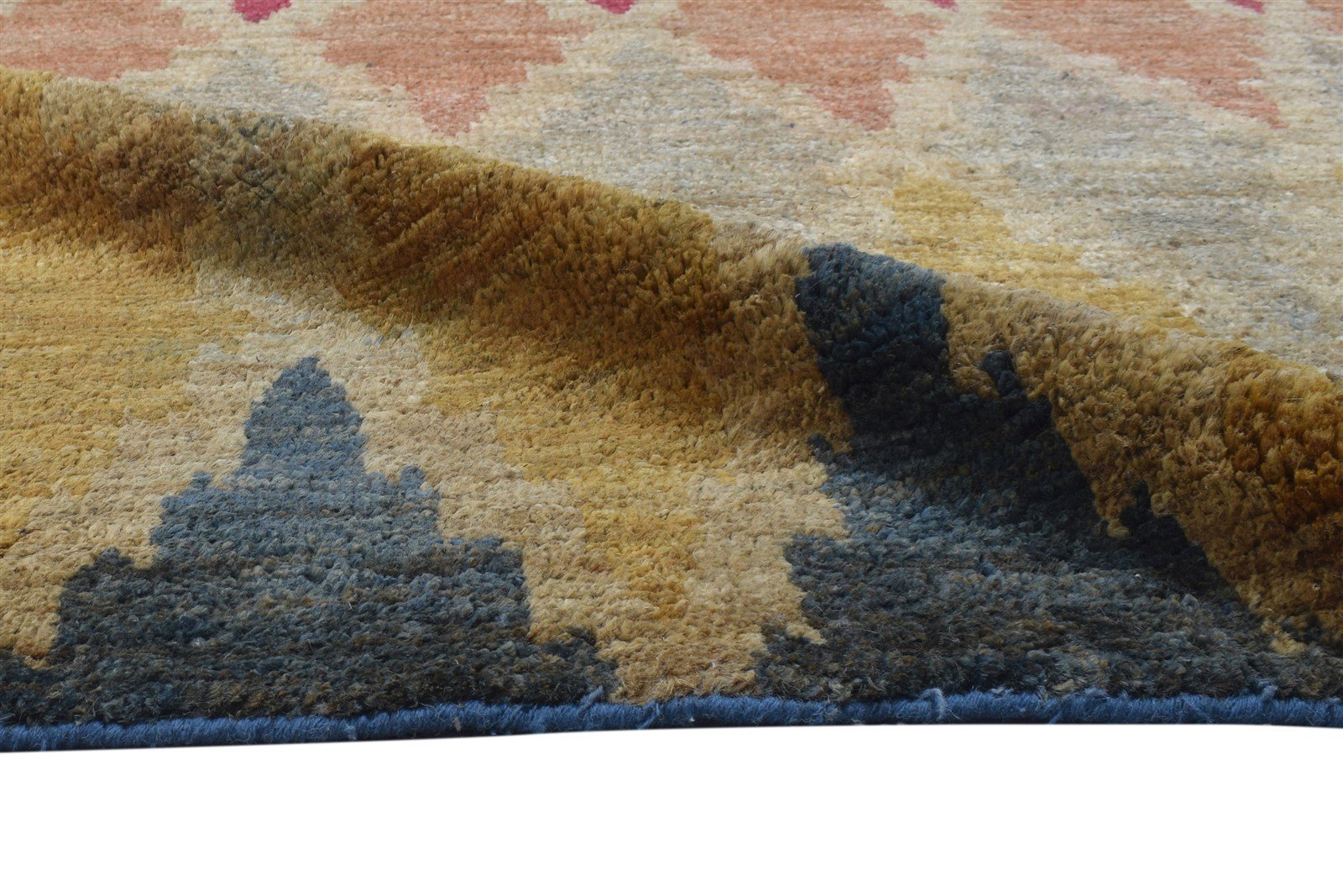 5X8 Rug Jute Multi Color Modern Hand Knotted Bohemian Diamond Room Size Carpet 7864409686165