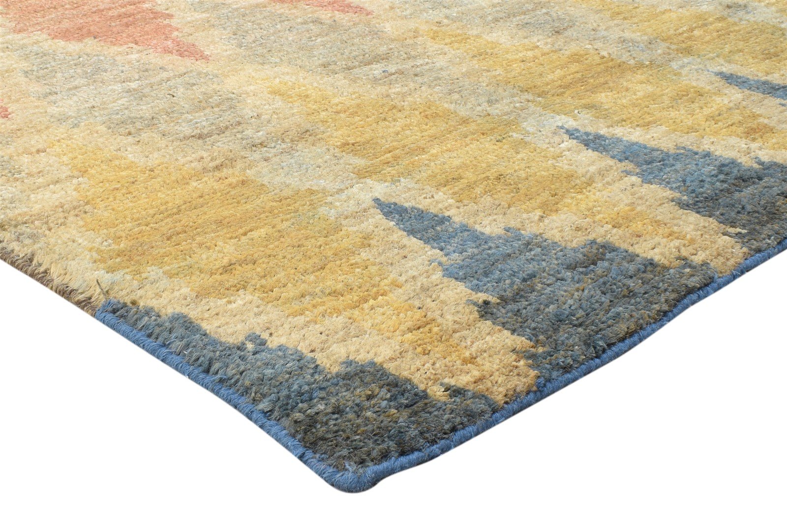 5X8 Rug Jute Multi Color Modern Hand Knotted Bohemian Diamond Room Size Carpet 7864409686165