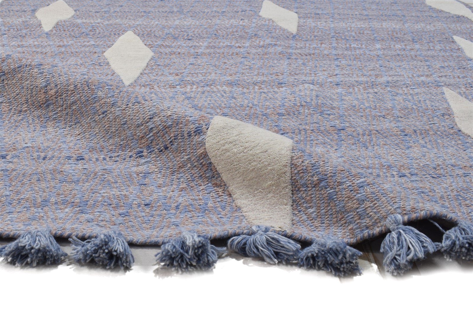 Brena 5X8 Rug Pet Yarn Purple Modern Jacquard Loom Moroccan Diamond 7864164384917