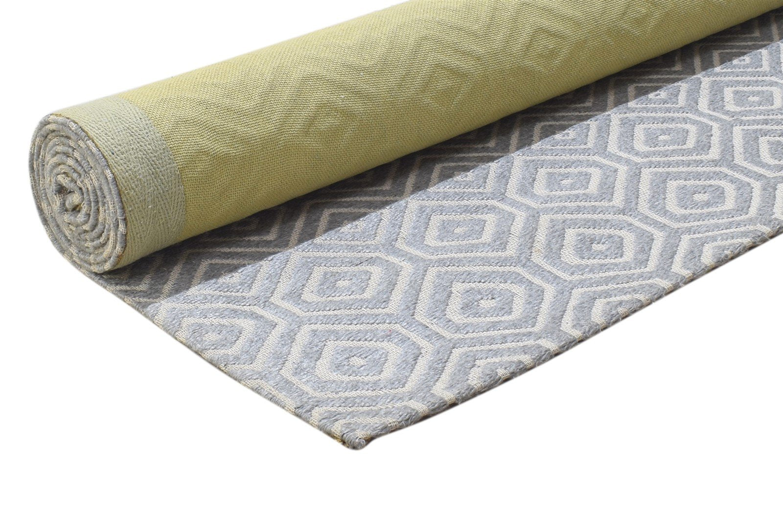 5X8 Rug Silk Grey Modern Jacquard Loom Scandinavian Honeycomb Room Size Carpet 7864458608789