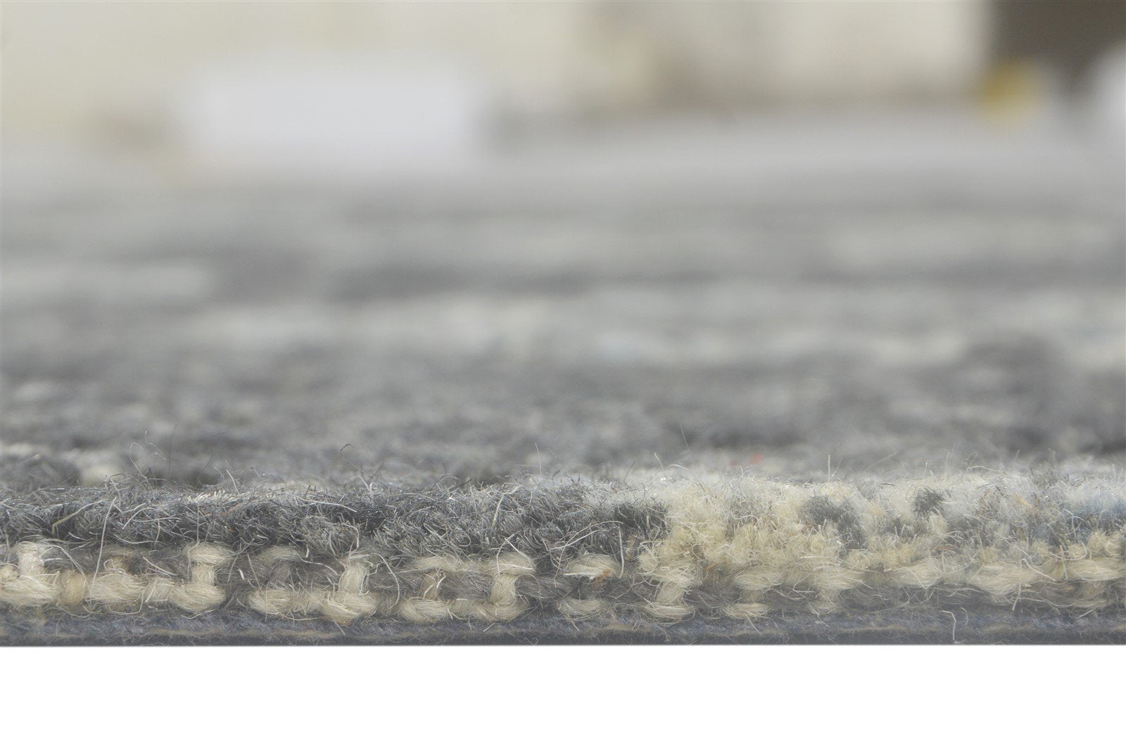 5X8 Rug Wool Charcoal Modern Hand Tufted Scandinavian Geometric Room Size Carpet 7864093114517