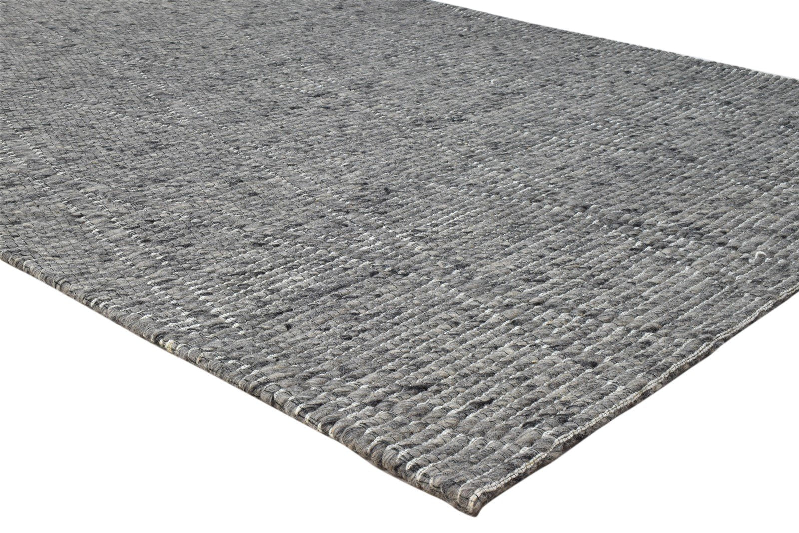 5X8 Rug Wool Charcoal Modern Hand Woven Scandinavian Diamond Room Size Carpet 7860679704725