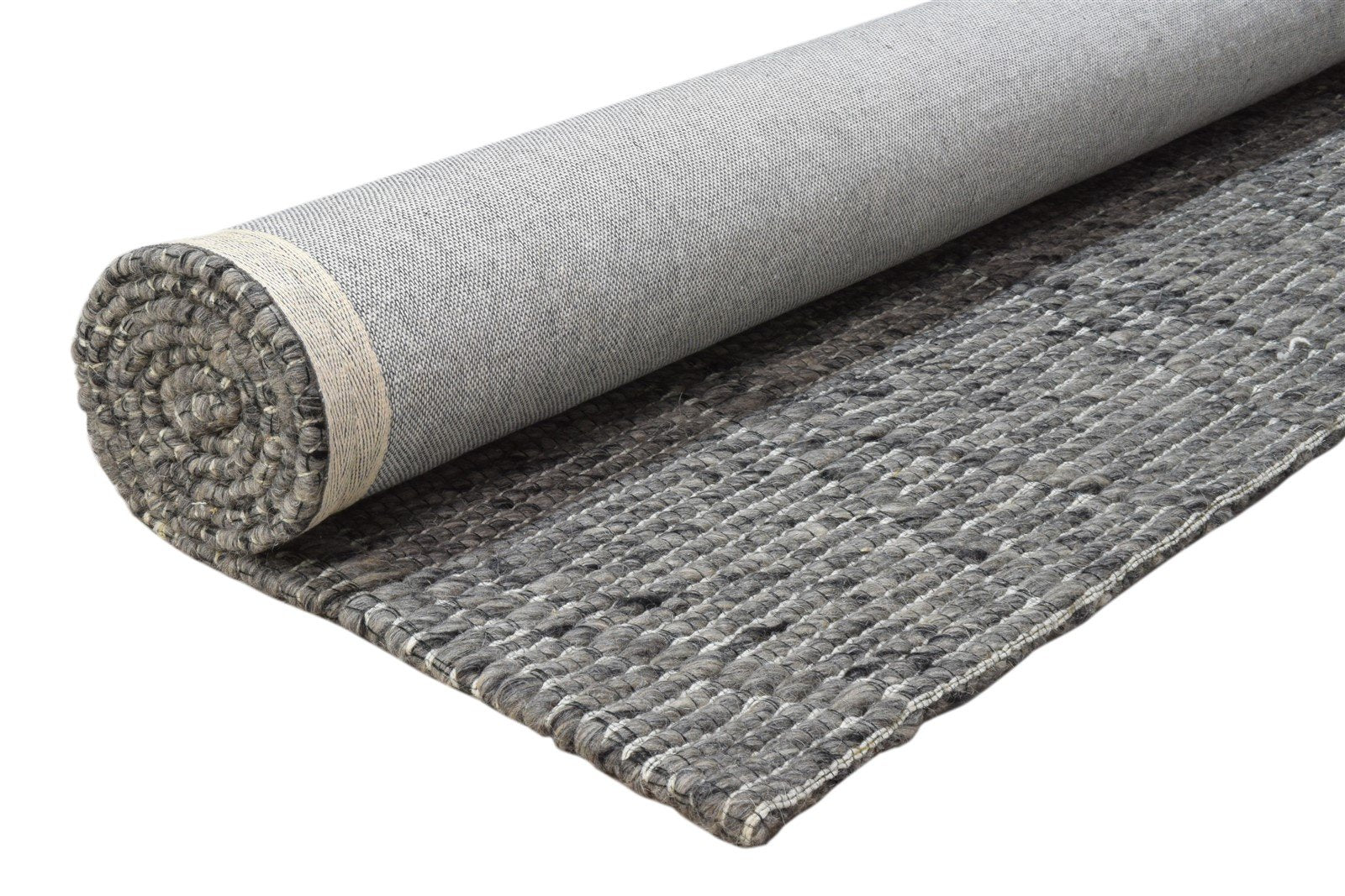 5X8 Rug Wool Charcoal Modern Hand Woven Scandinavian Diamond Room Size Carpet 7860679704725