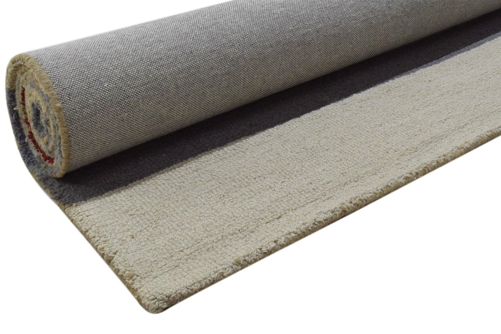 5X8 Rug Wool Multi Color Modern Hand Tufted Scandinavian Striped Room Size 7860706934933