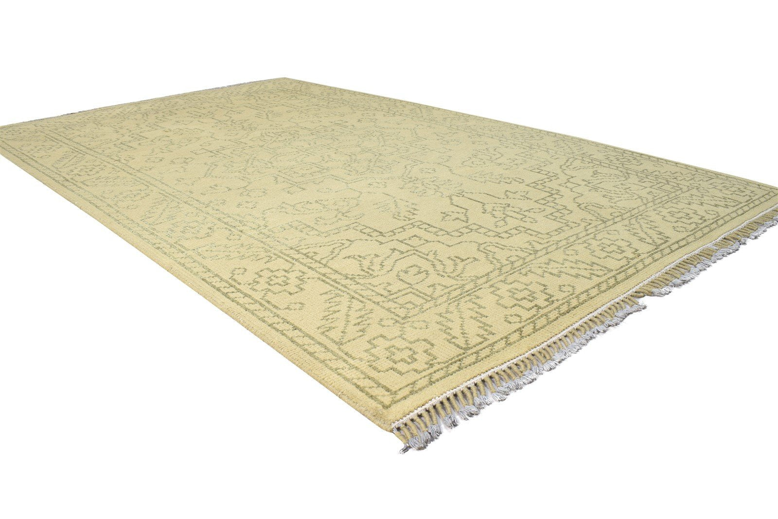 Sargama 5X8 Rug Wool Sage Persian Hand Knotted Heriz-Indian Oriental 7864899207317