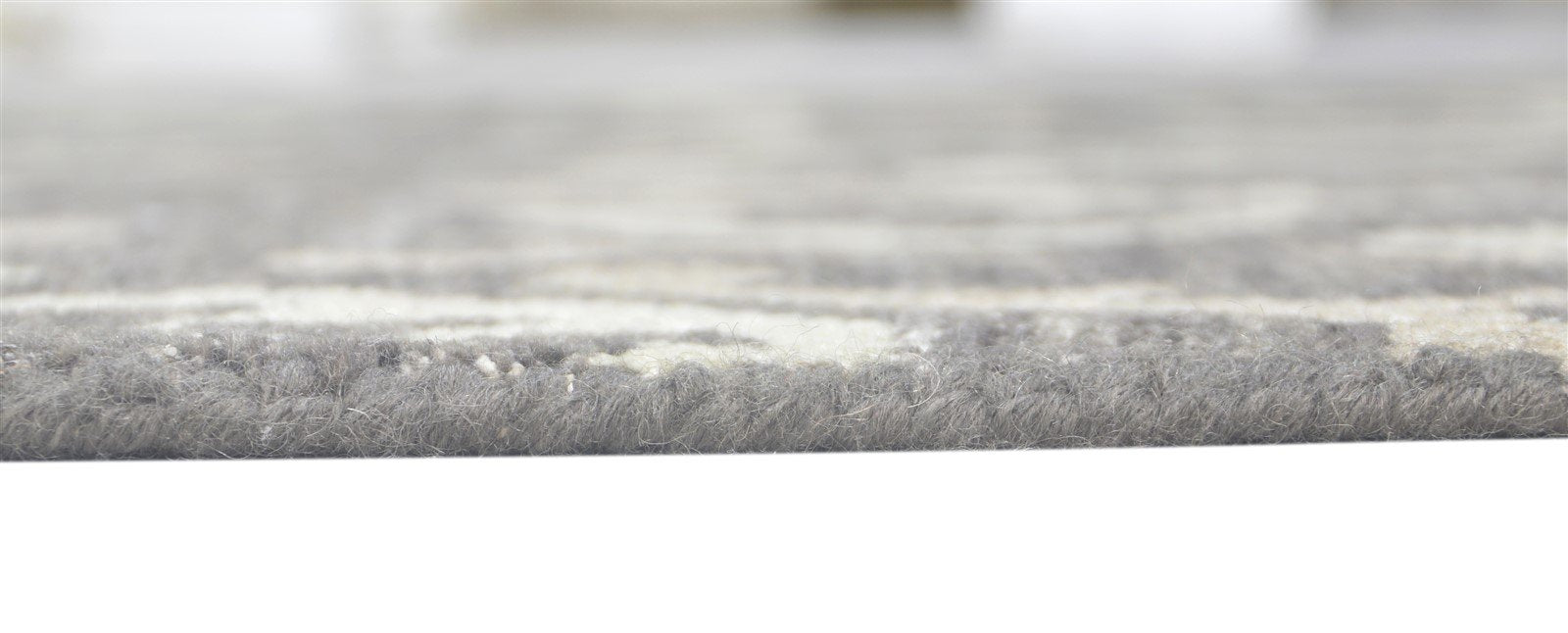 5X8 Rug Wool Silk Charcoal Modern Hand Knotted Indian Floral Room Size Carpet 7860676952213