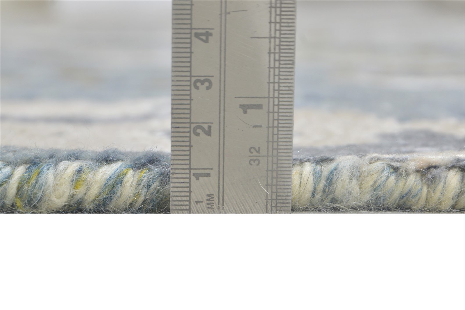 5X8 Rug Wool / Silk Grey Modern Hand Knotted Indian Abstract Room Size Carpet 7864420663445