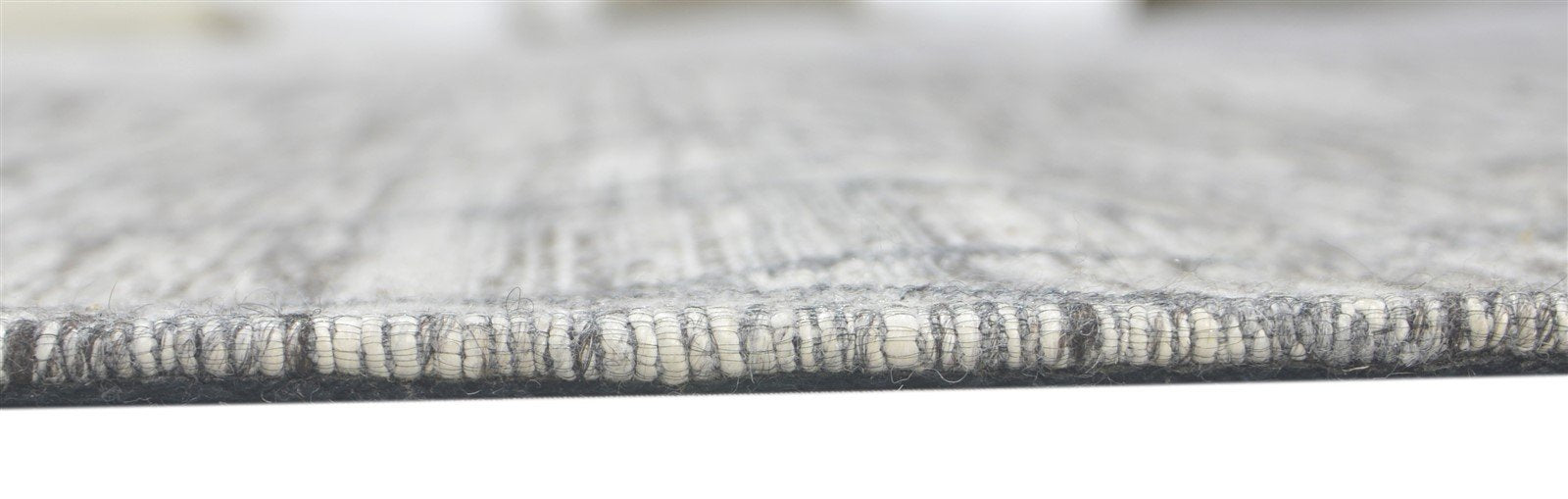 5X8 Rug Wool Silk Grey Modern Hand Woven Scandinavian Diamond Room Size Carpet 7860683866261