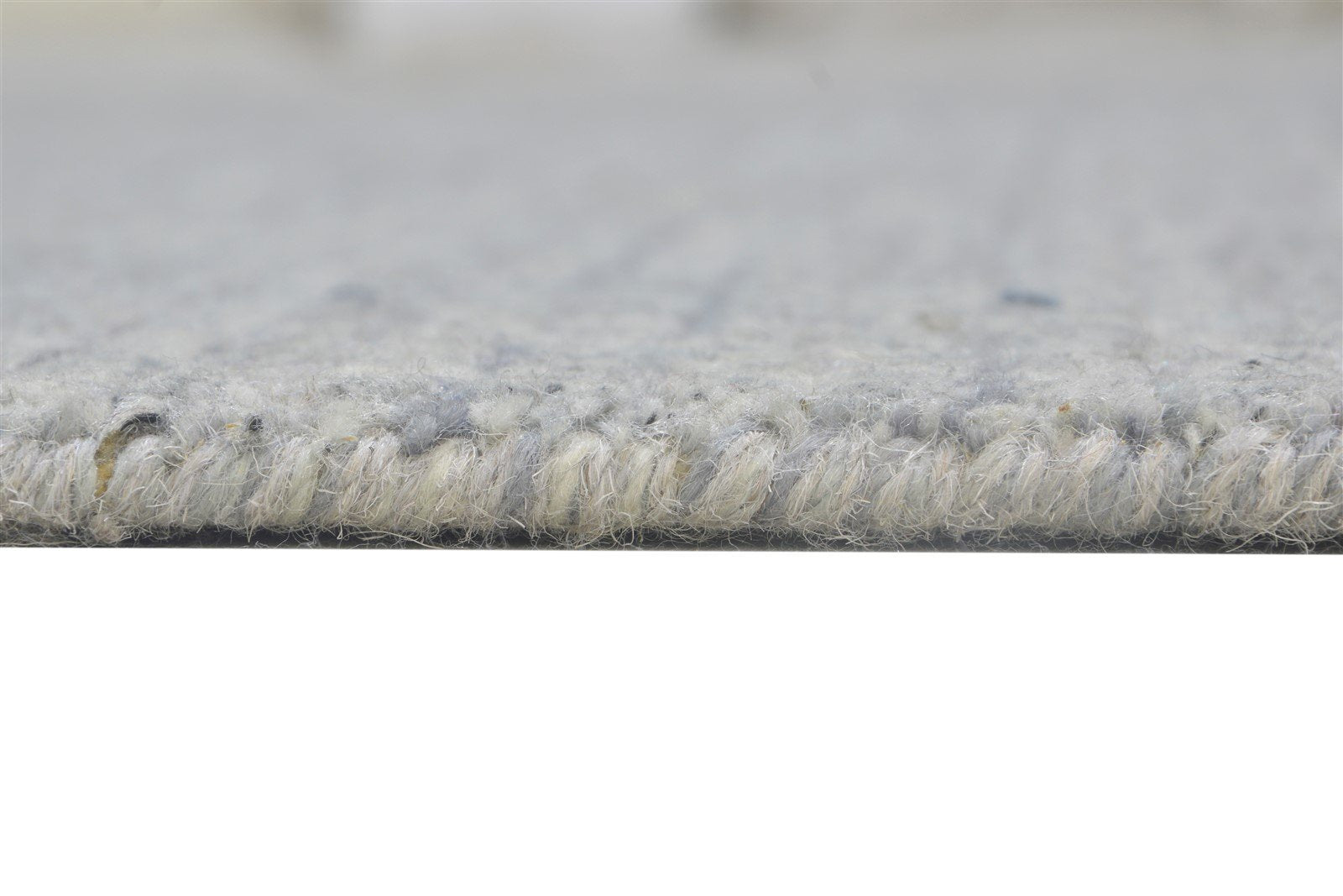 5X8 Rug Wool / Silk Grey Modern Handloom Scandinavian Solid Room Size Carpet 7864162975893