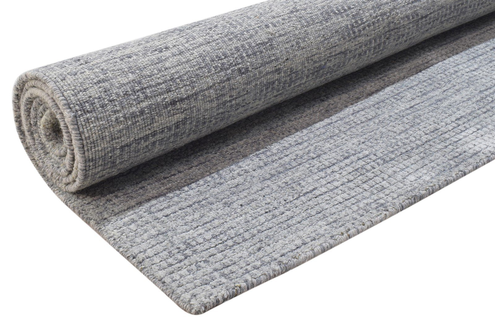 5X8 Rug Wool / Silk Grey Modern Handloom Scandinavian Solid Room Size Carpet 7864162975893